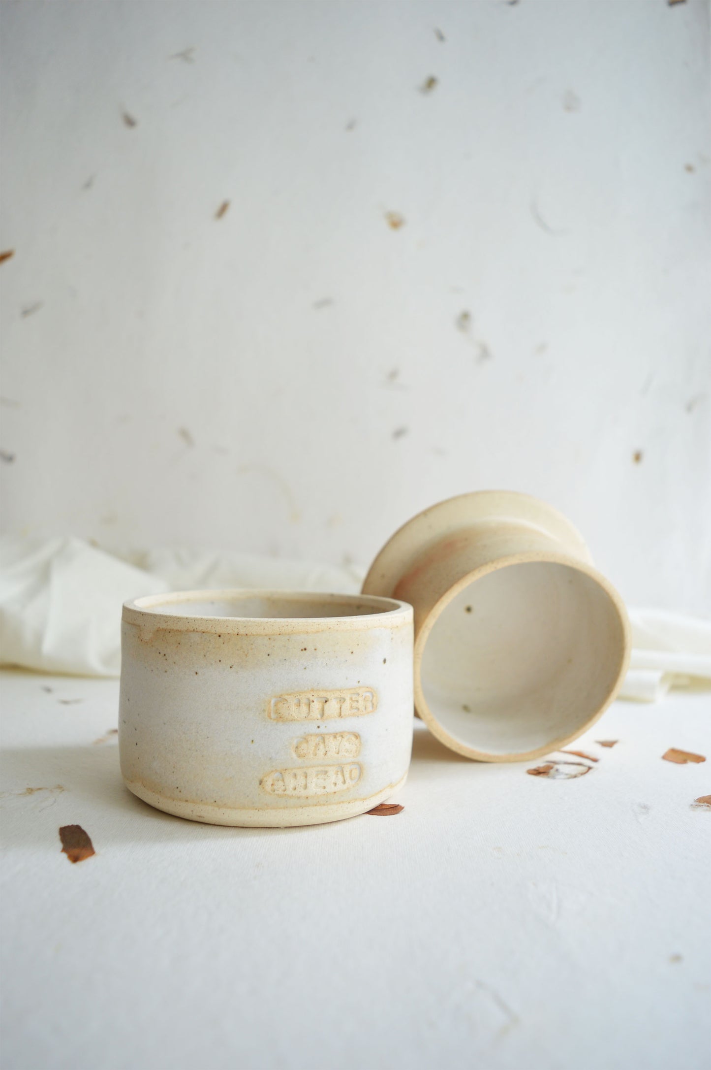 French Butter Dish- Wheel Thrown