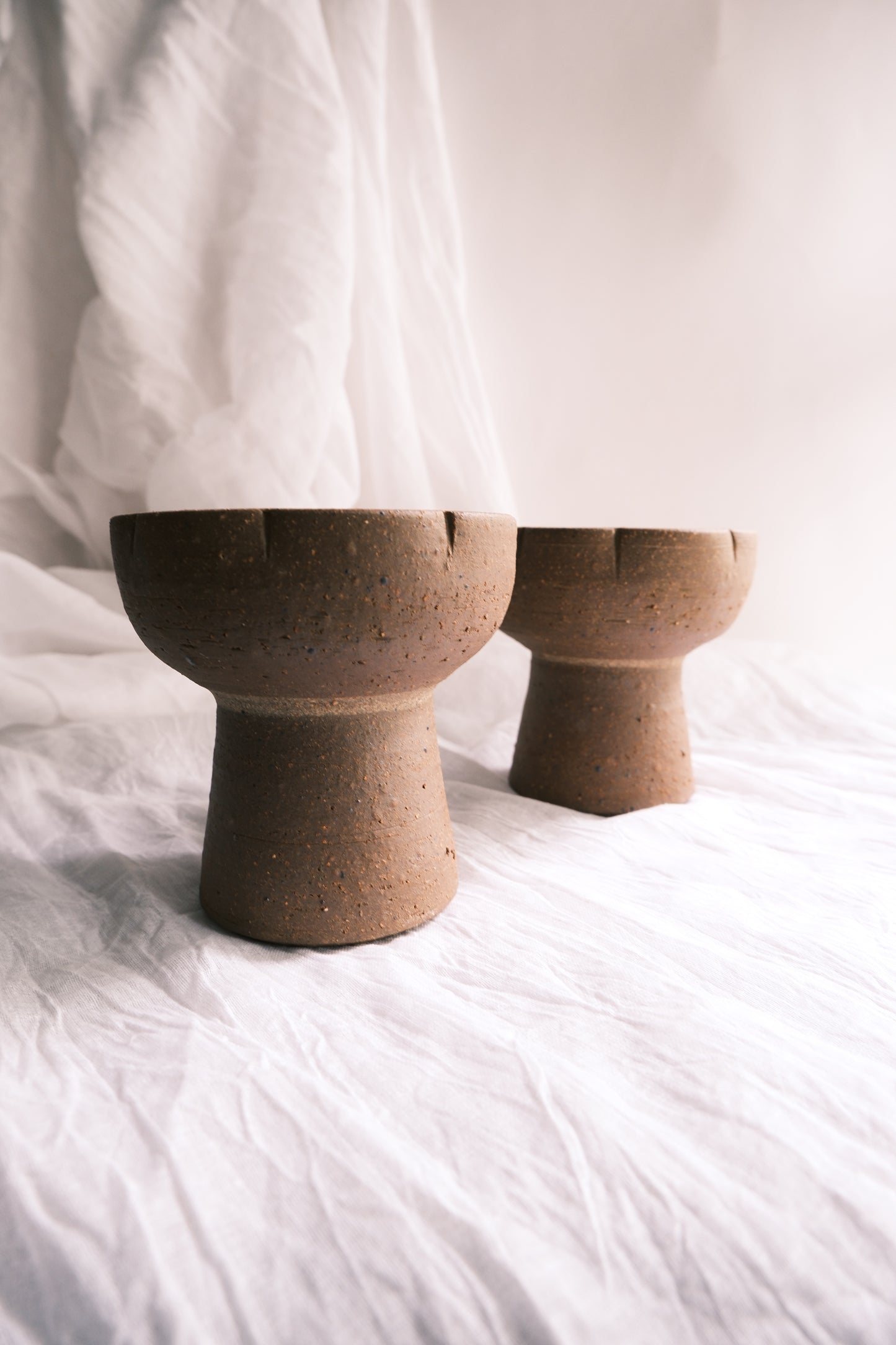 Pedestal Bowl/Ice-Cream Bowl- Set of 2- Wildflower
