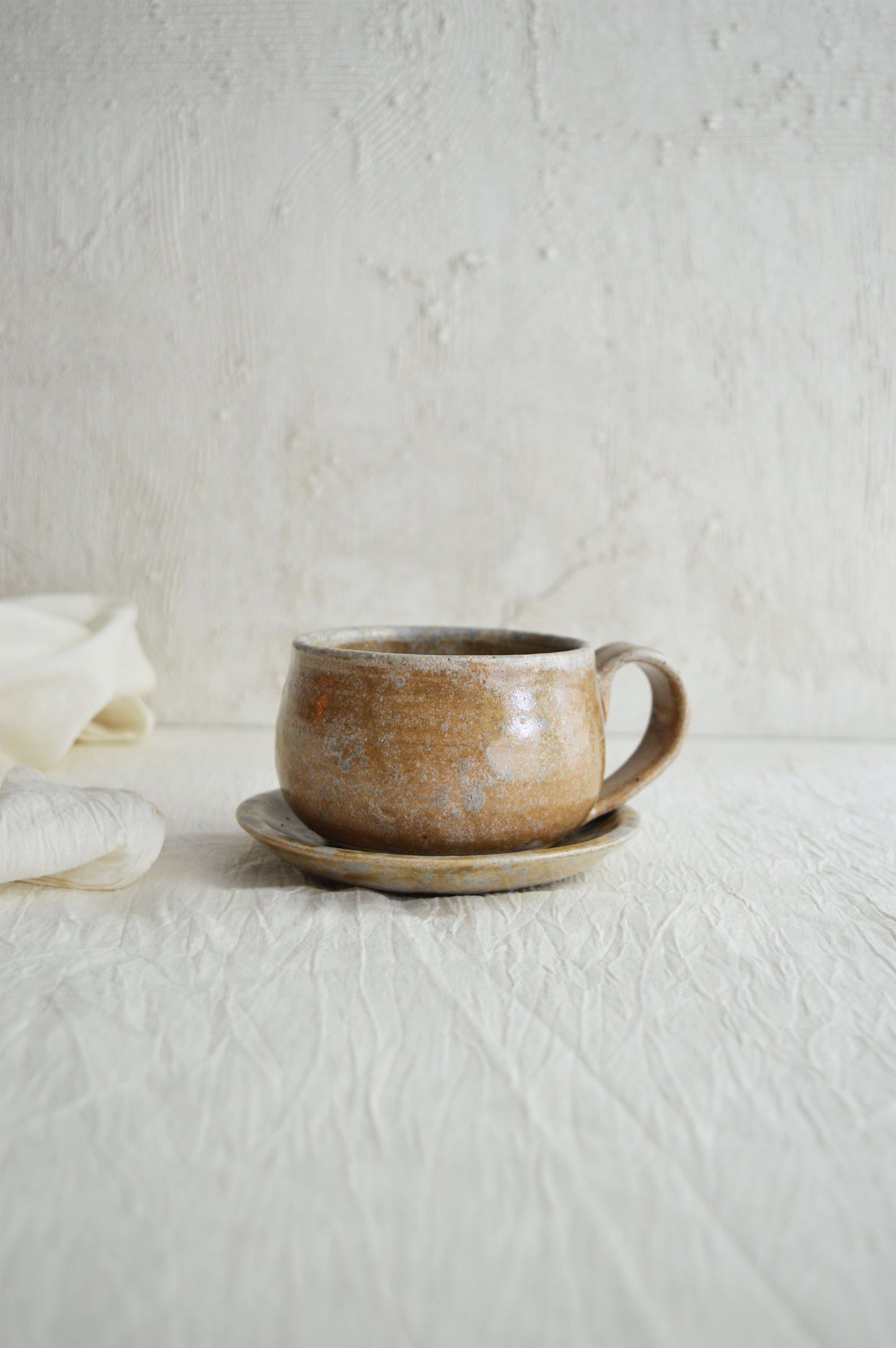 Cappuccino Cup & Saucer- Wood Ash