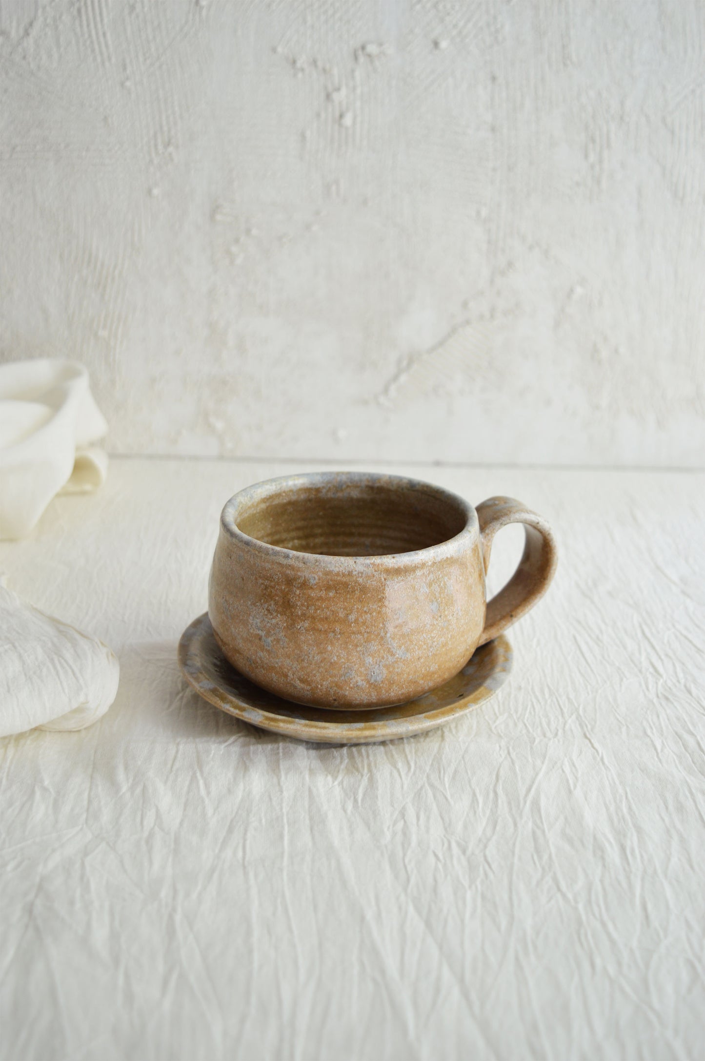 Cappuccino Cup & Saucer- Wood Ash