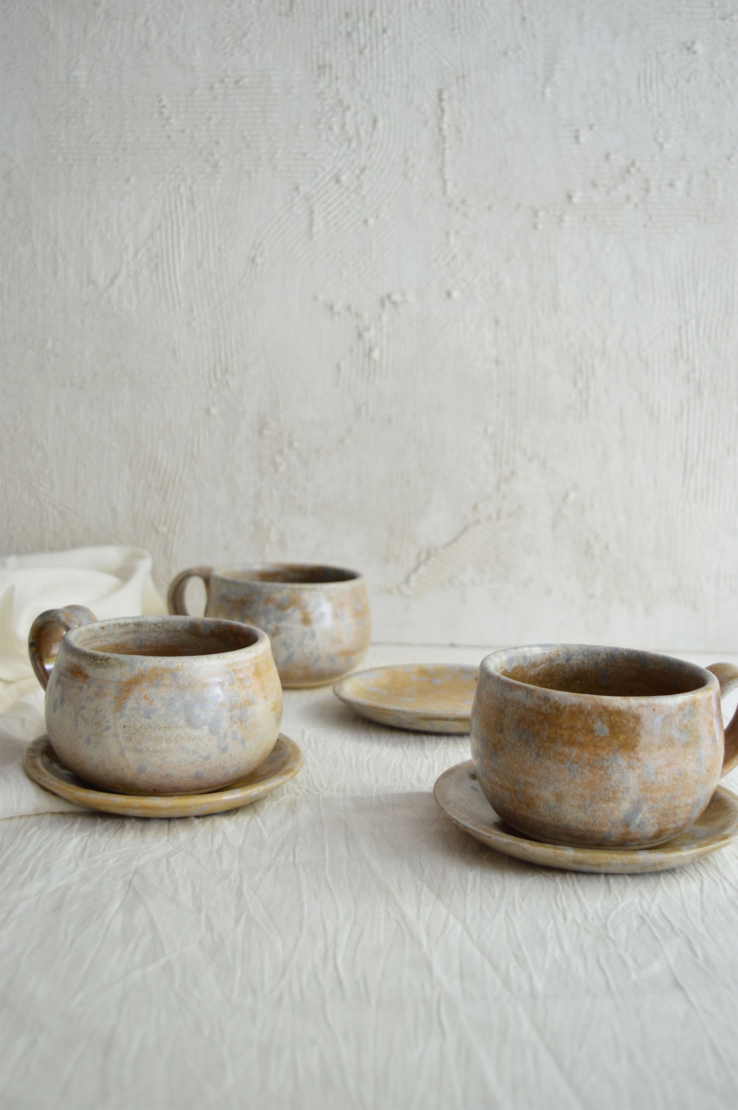 Cappuccino Cup & Saucer- Wood Ash