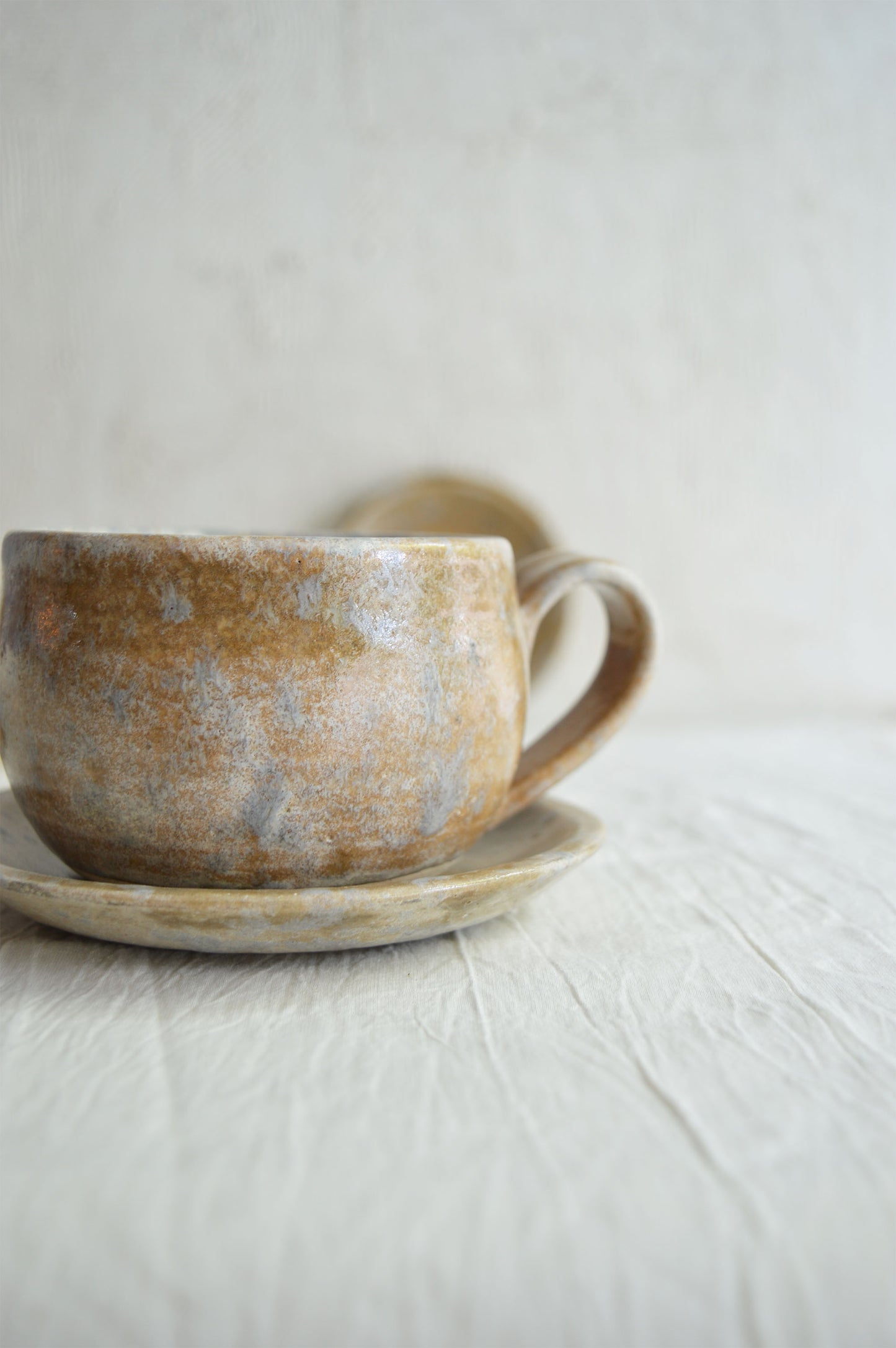 Cappuccino Cup & Saucer- Wood Ash