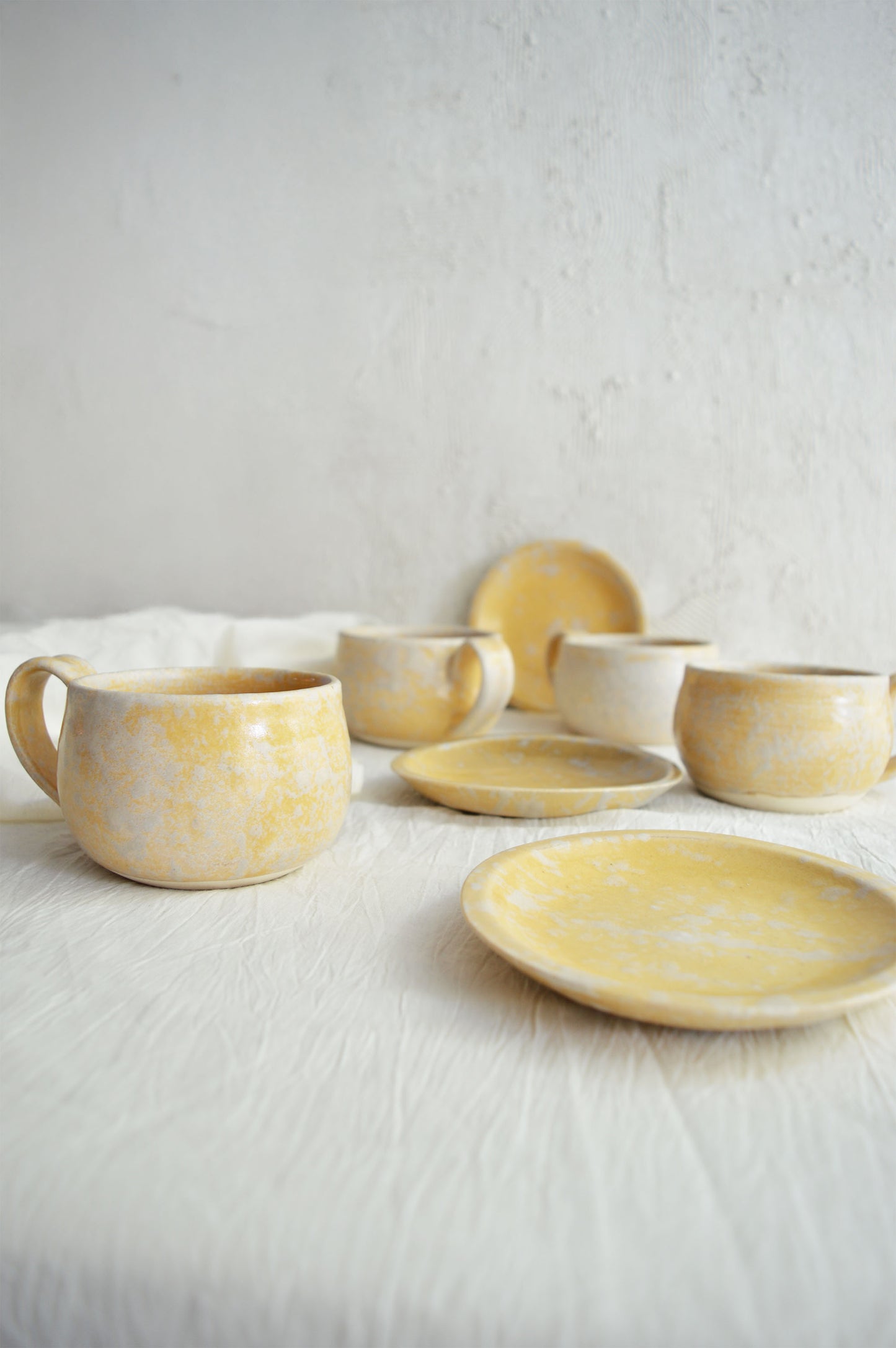 Cappuccino Cup & Saucer- Sunshine Yellow