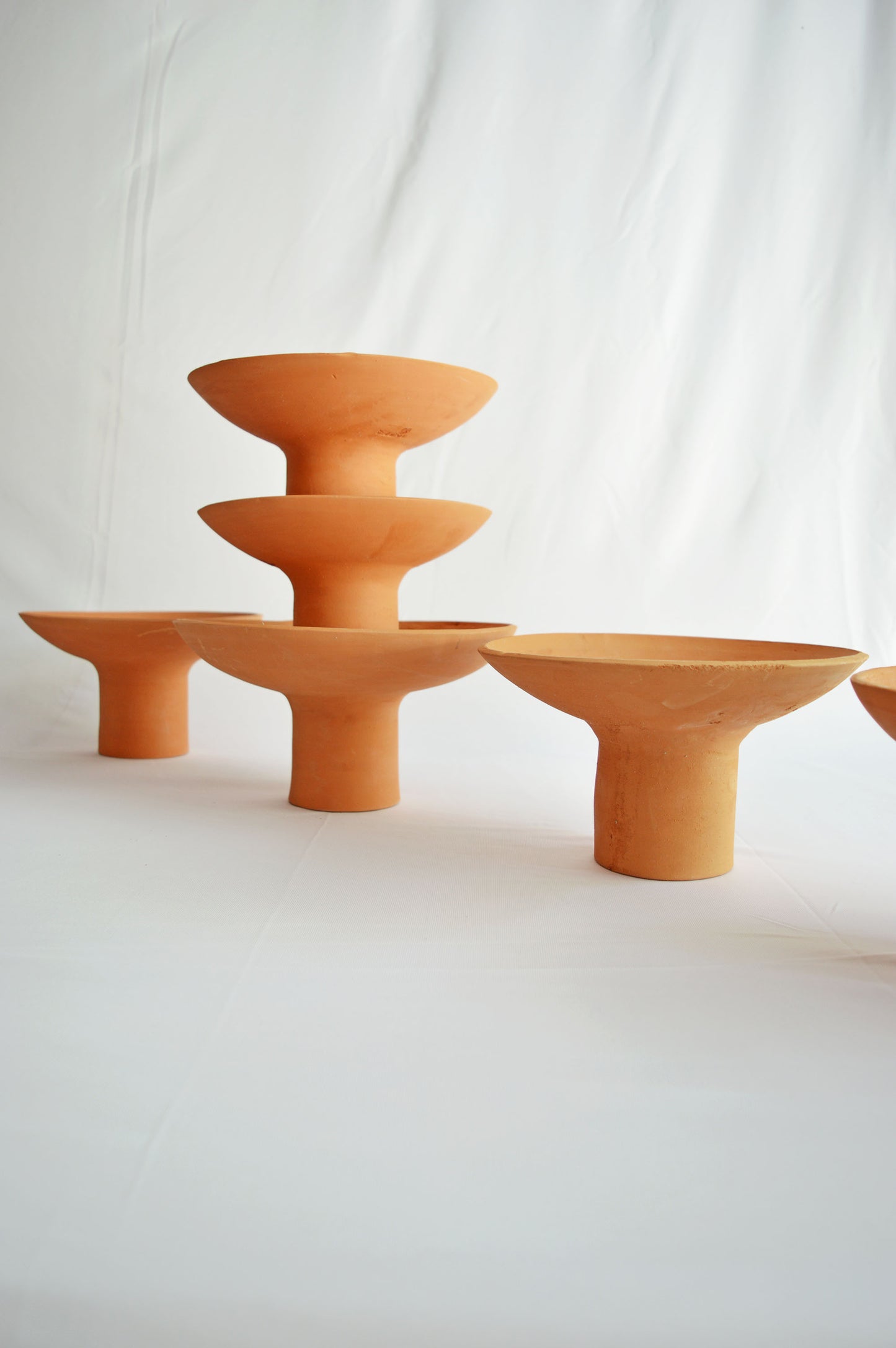 Pedestal Bowls- Terracotta