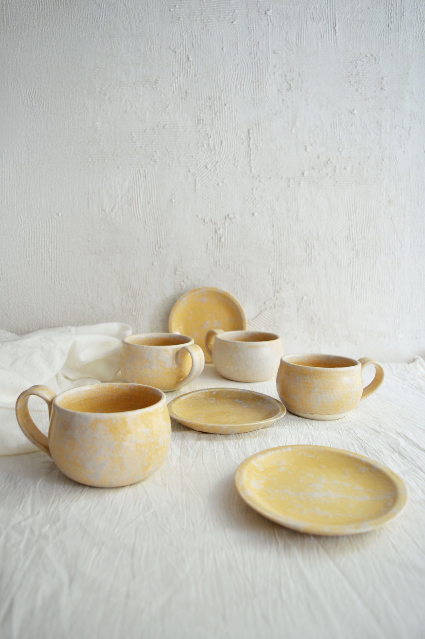 Cappuccino Cup & Saucer- Sunshine Yellow