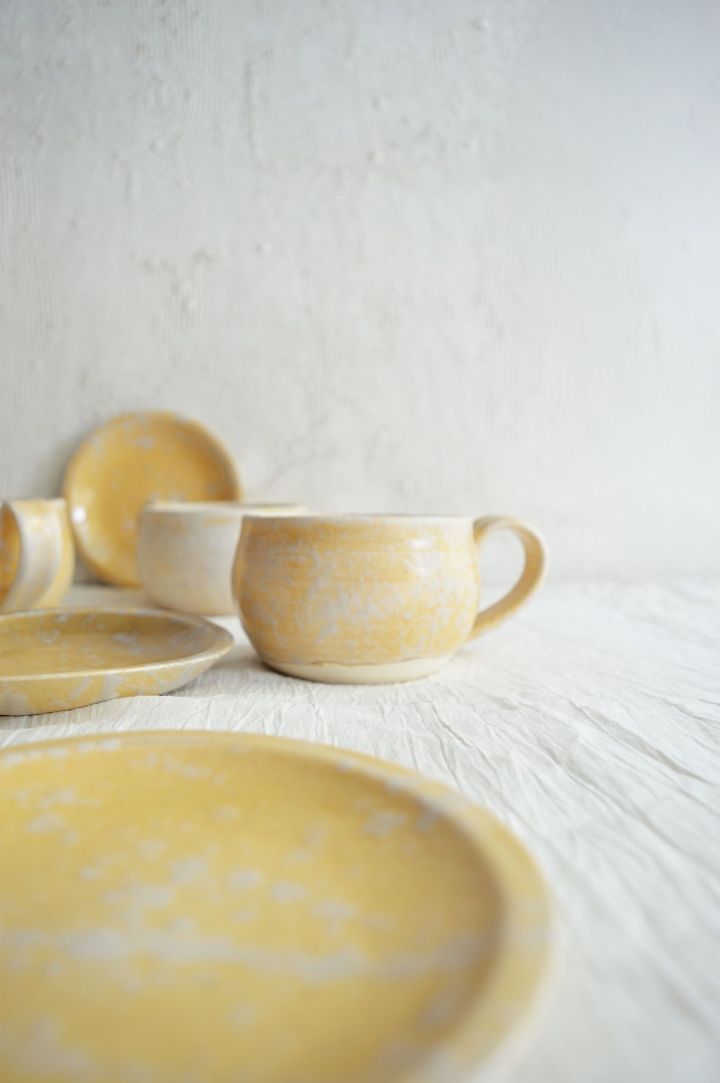 Cappuccino Cup & Saucer- Sunshine Yellow