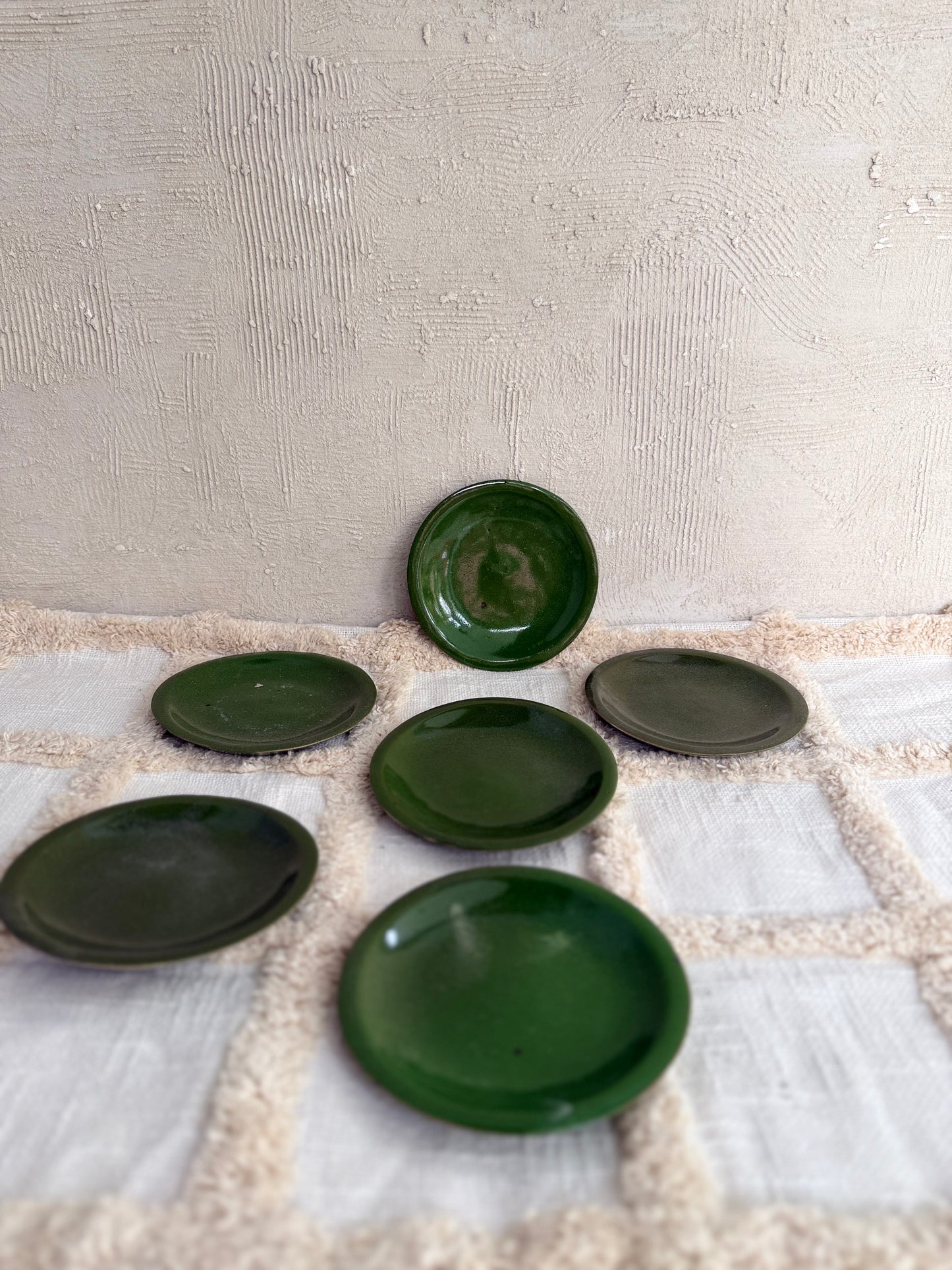 Small Plate- Forest Green- Set of 2