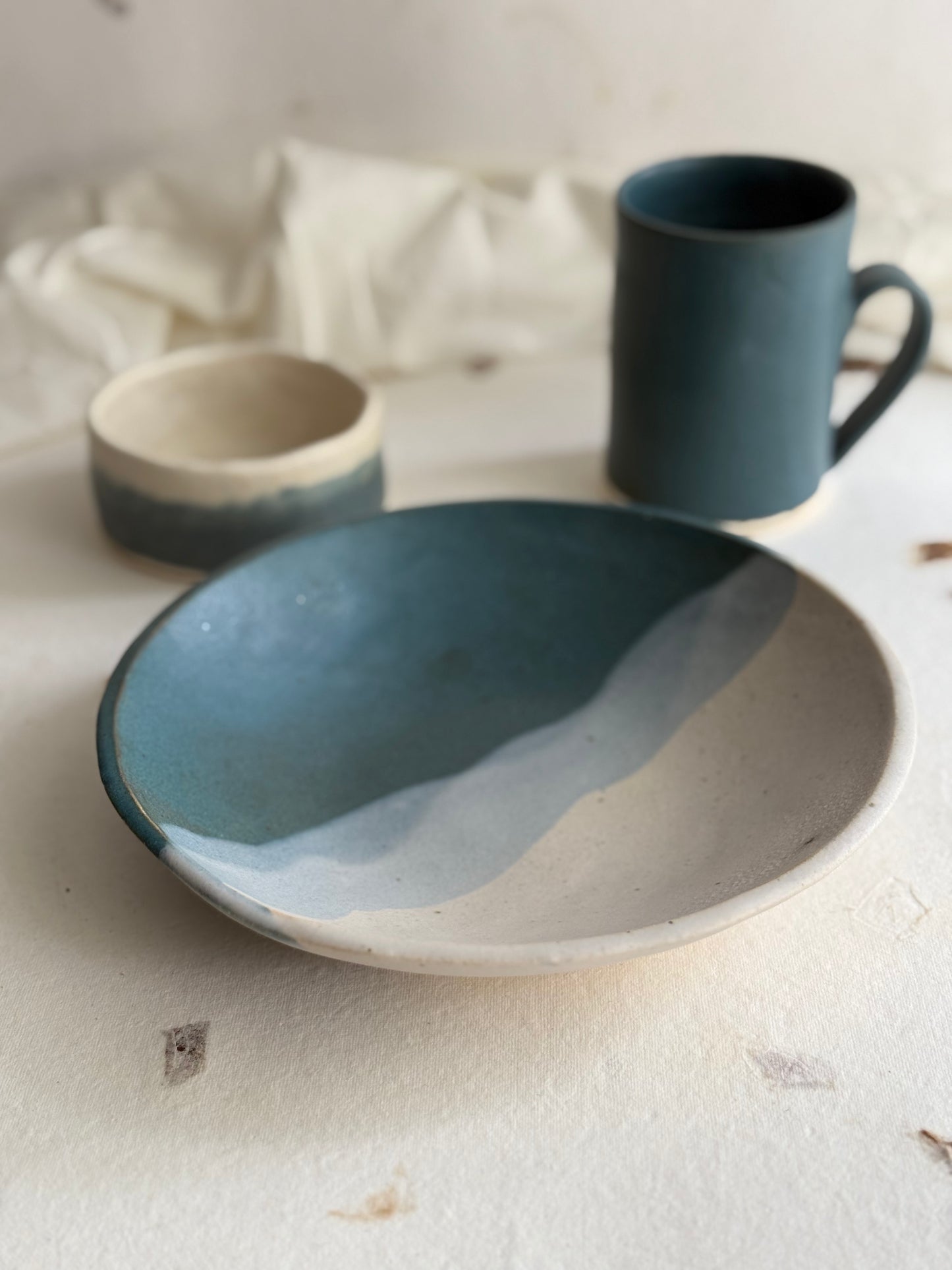 Dinner Bowl- Ocean Series- Teal