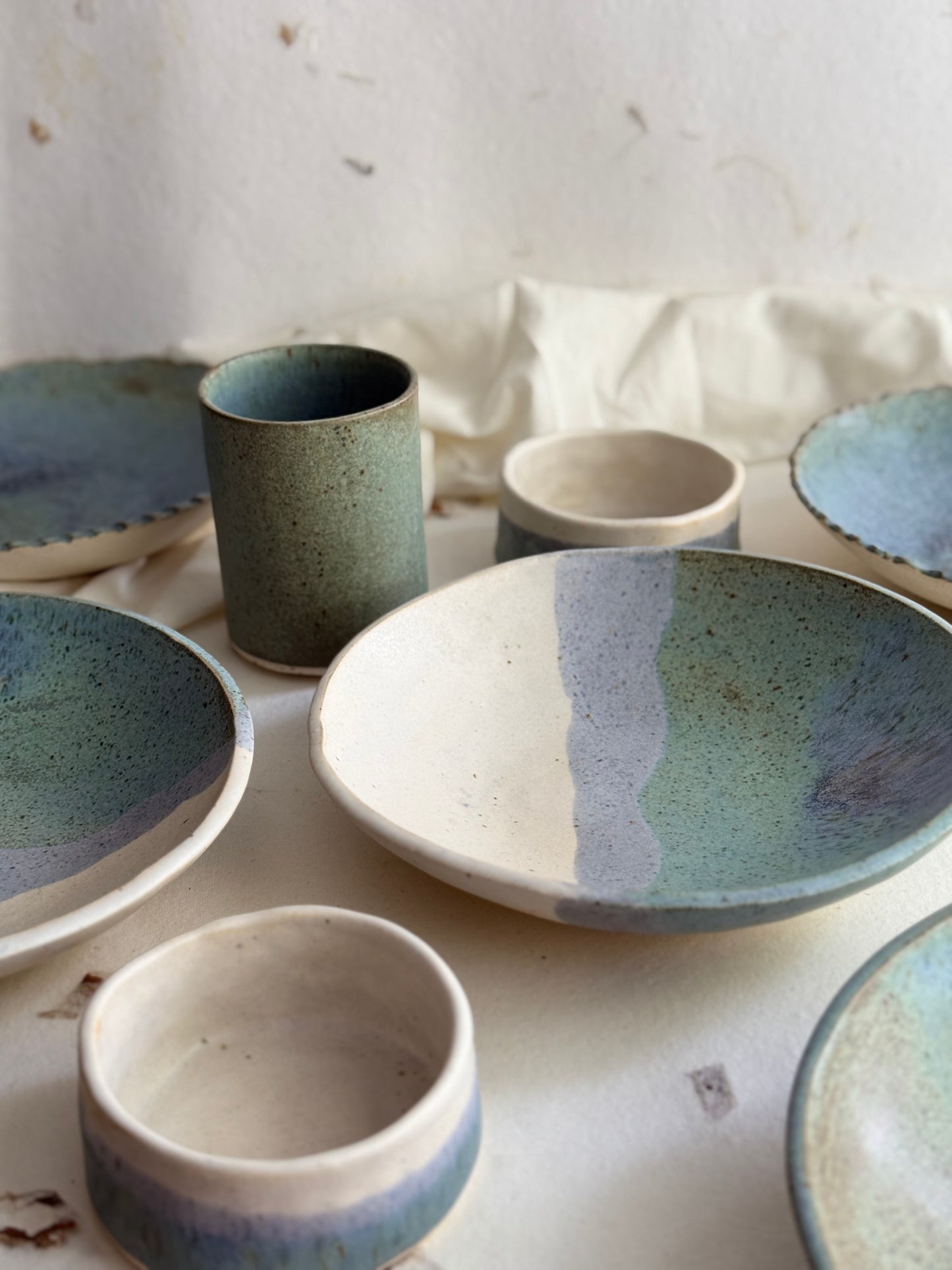 Dinner Bowl- Ocean Series- Seafoam