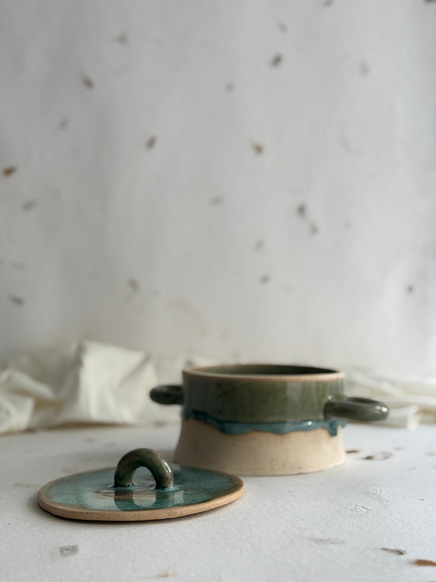 Casserole- Mottled Green
