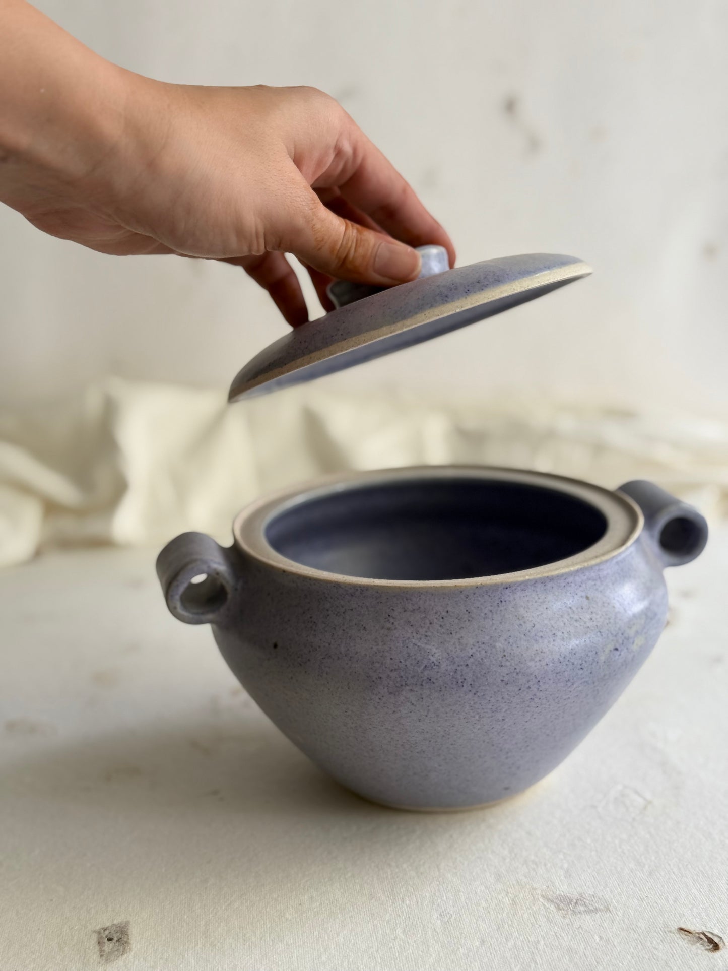 Casserole- Wheel Thrown- Lilac