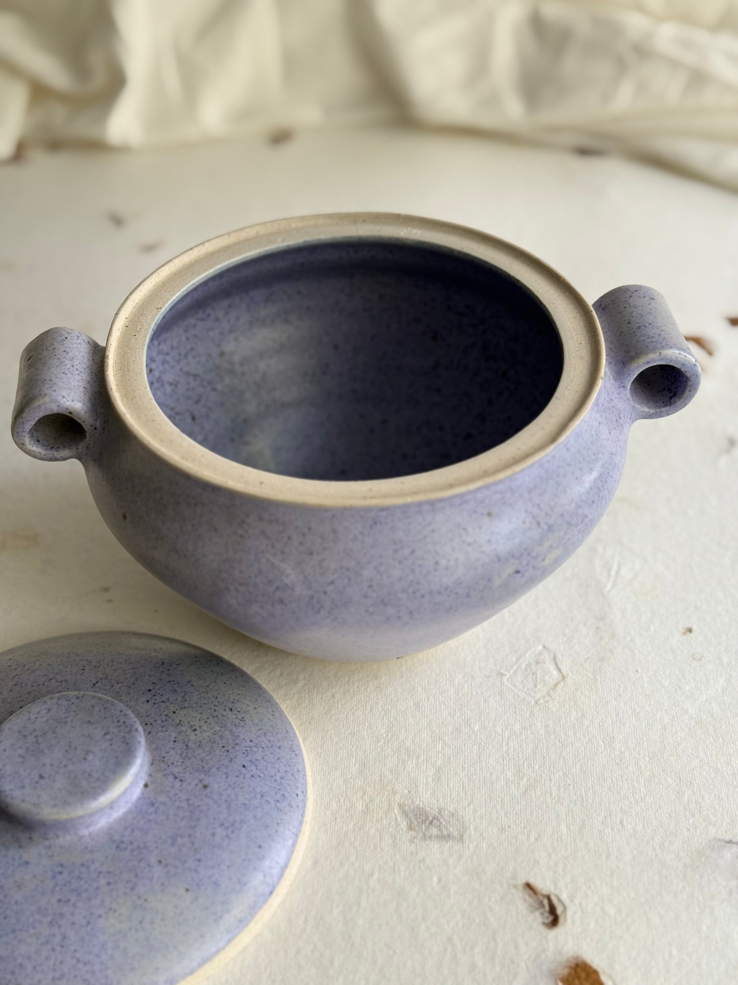 Casserole- Wheel Thrown- Lilac