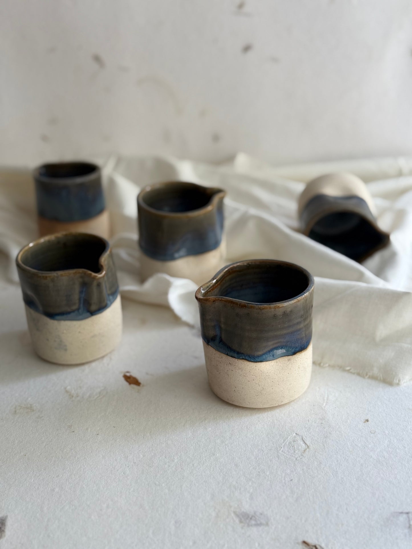 Creamer/ Sauce Pourer- Wheel Thrown- Indian Teal