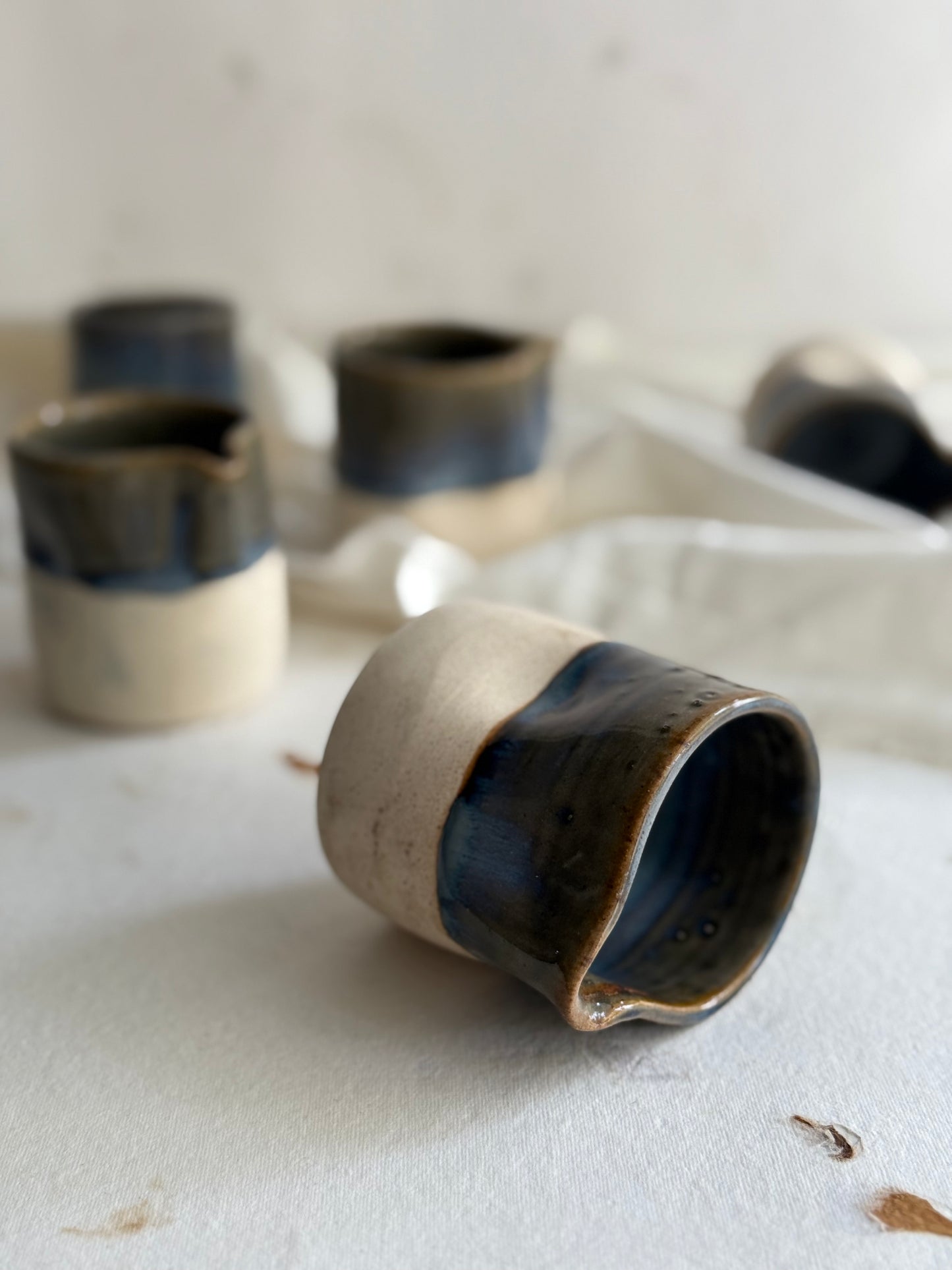 Creamer/ Sauce Pourer- Wheel Thrown- Indian Teal