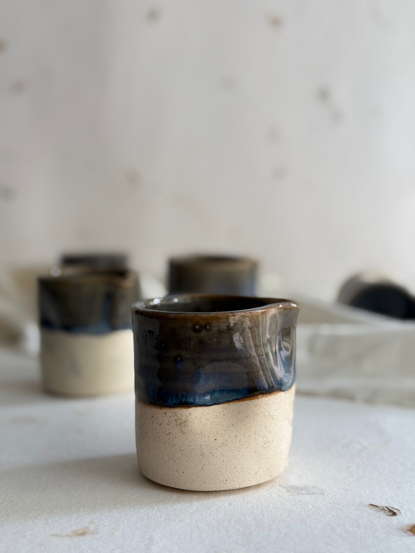 Creamer/ Sauce Pourer- Wheel Thrown- Indian Teal