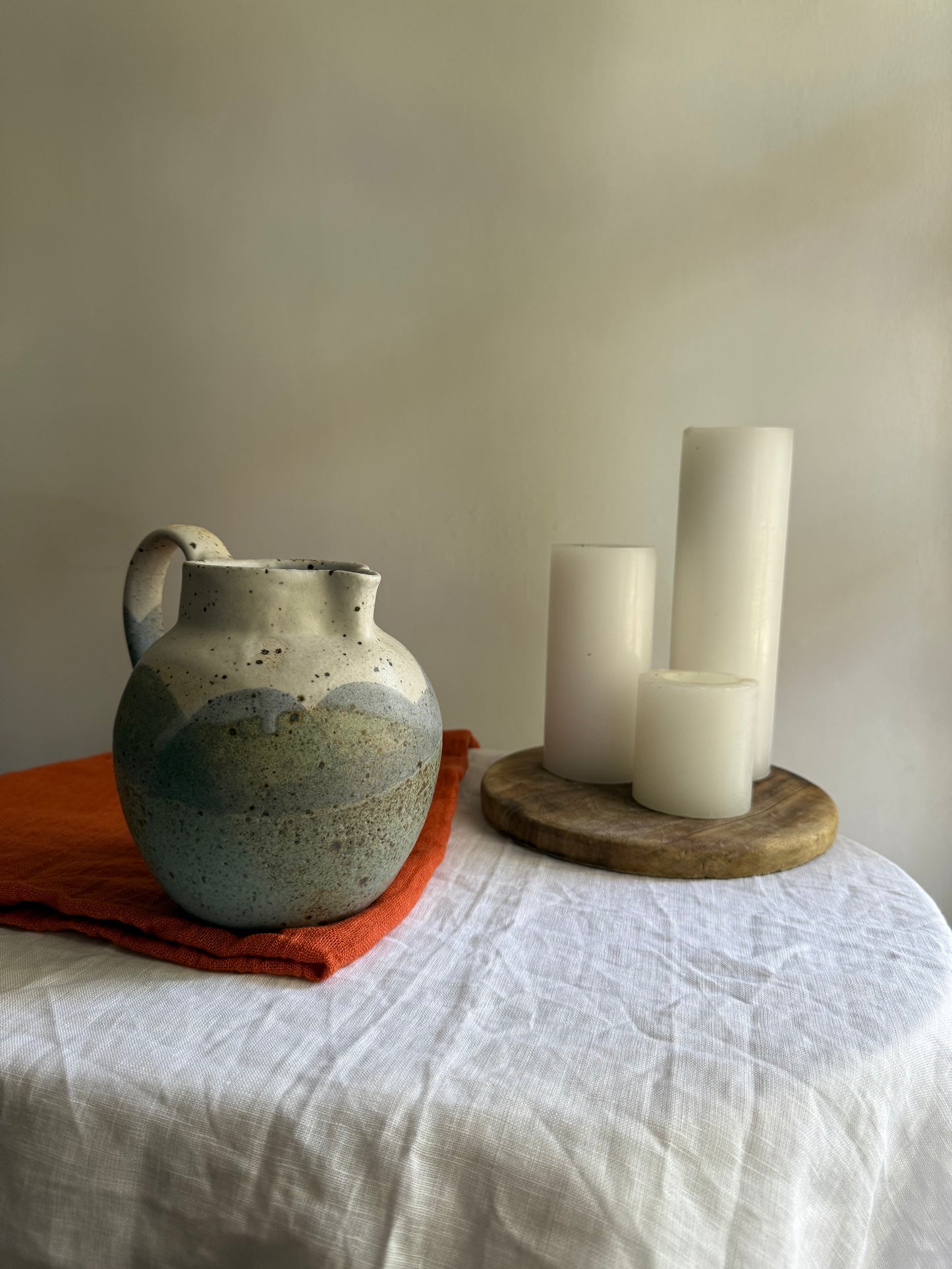 Sangria Jug- Wheel Thrown- Seafaom