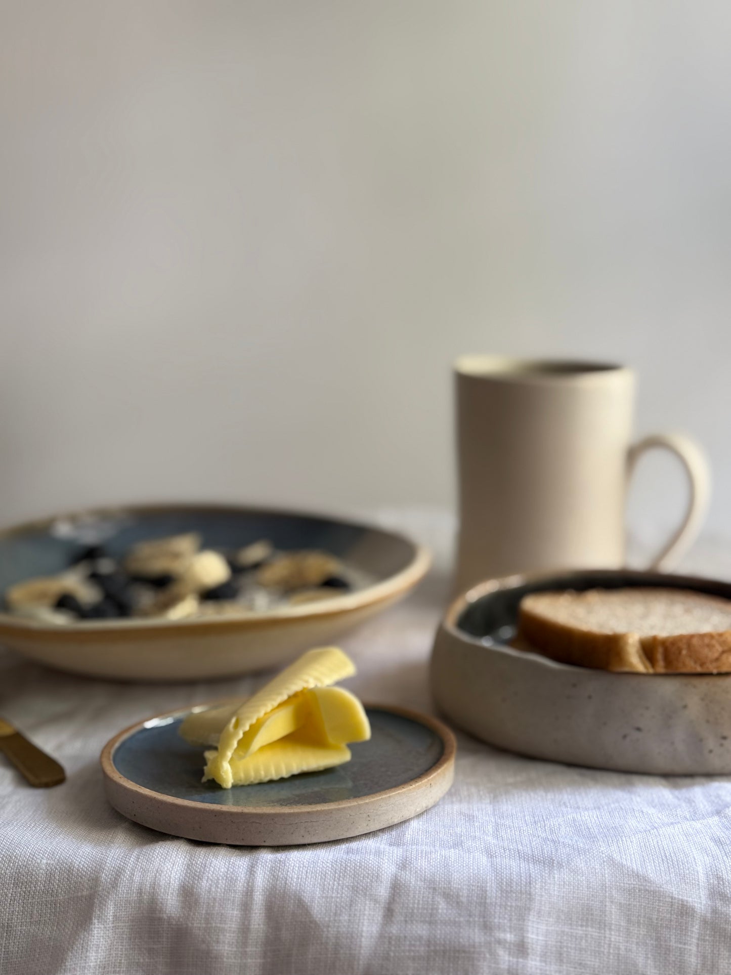 Breakfast Set- Indian Teal & Cream