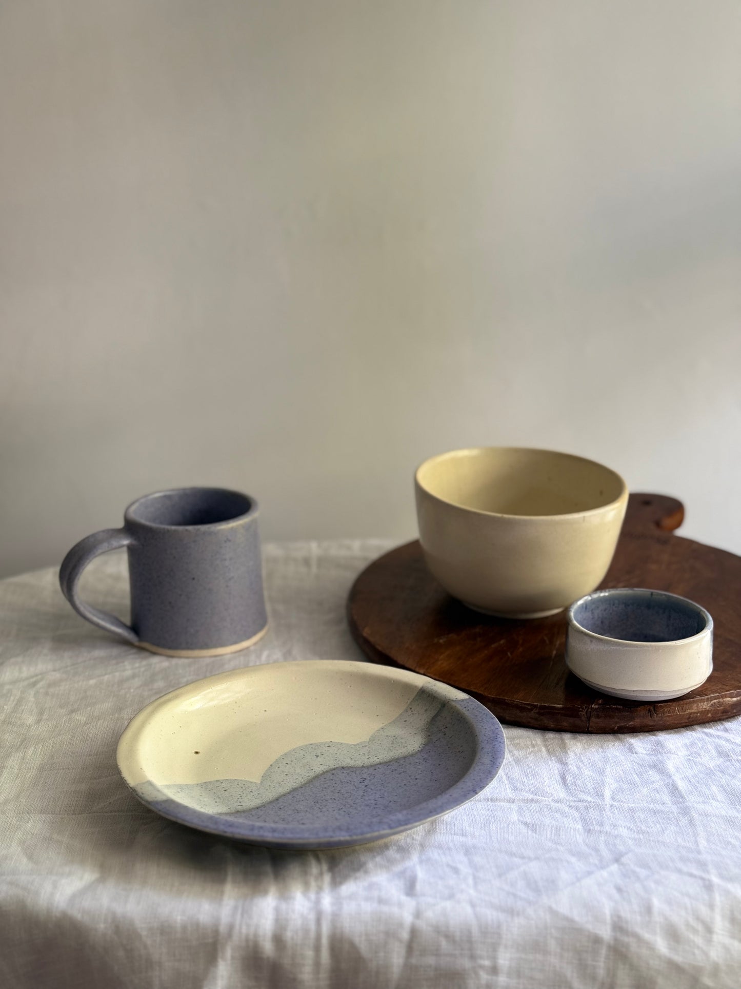 Breakfast Set- Lilac & Cream