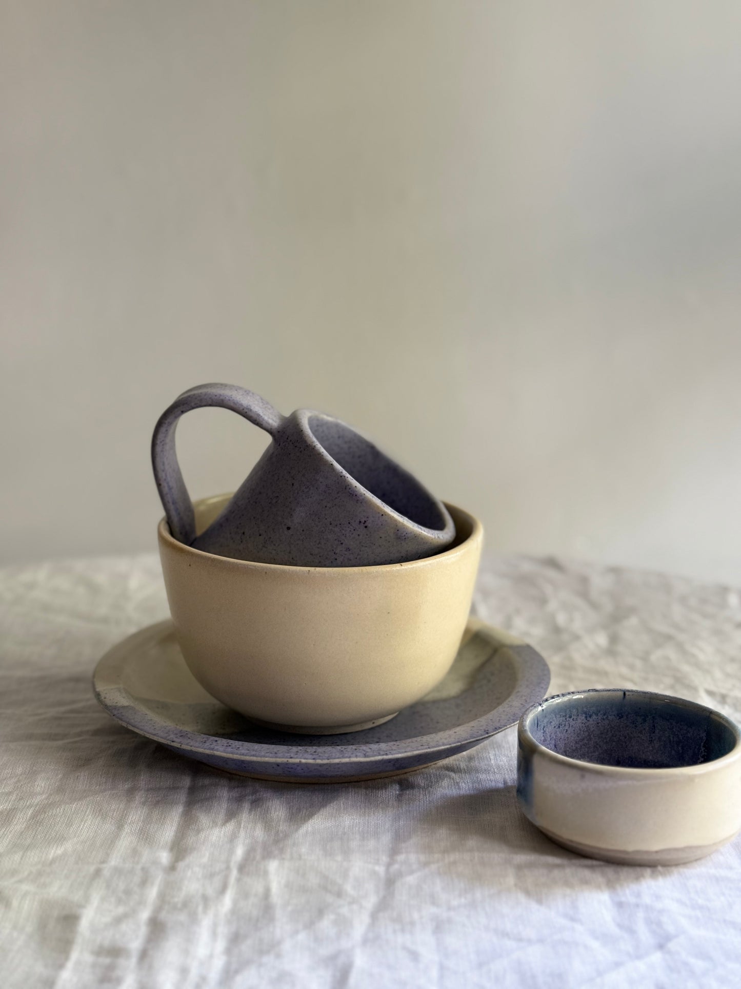 Breakfast Set- Lilac & Cream