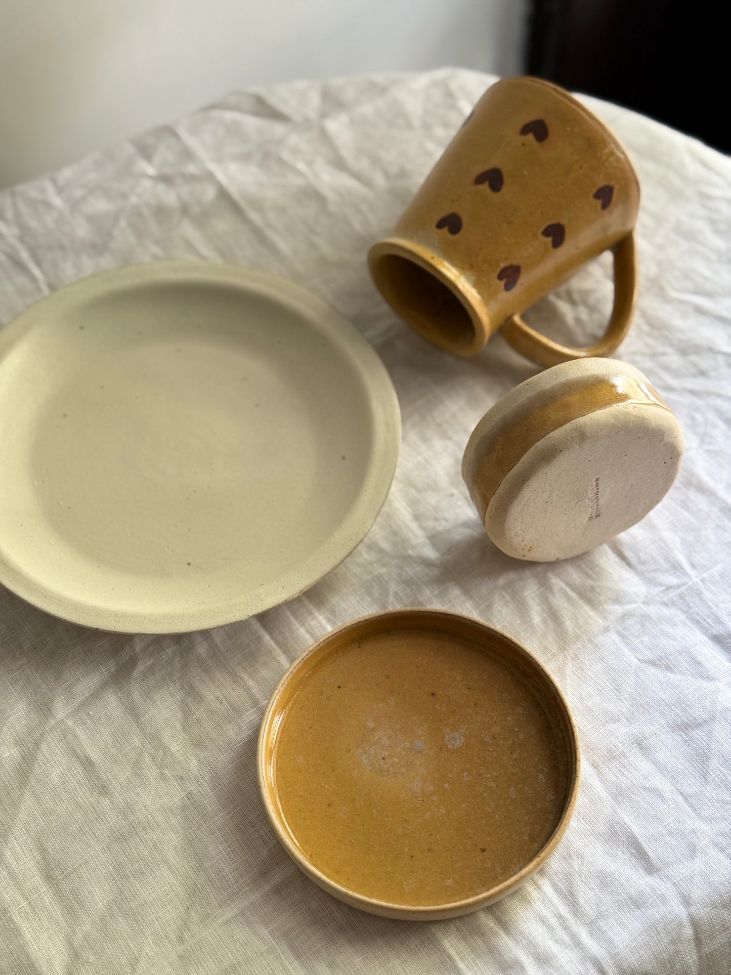 Breakfast Set- Mustard & Cream