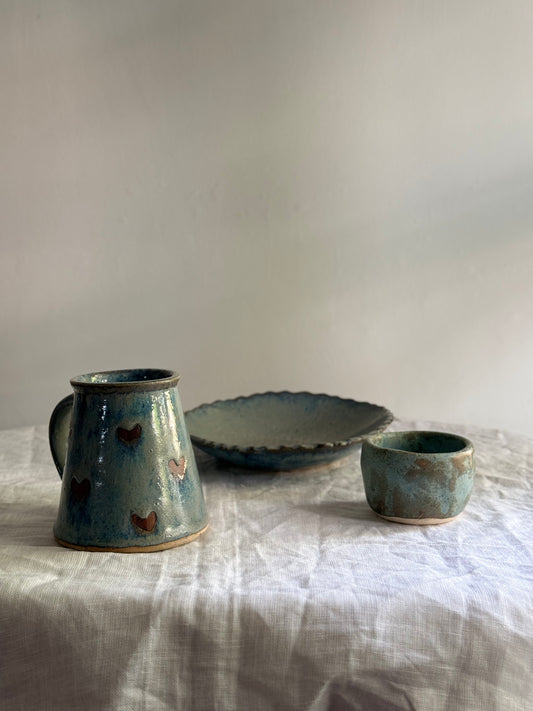 Breakfast Set- Slate Blue