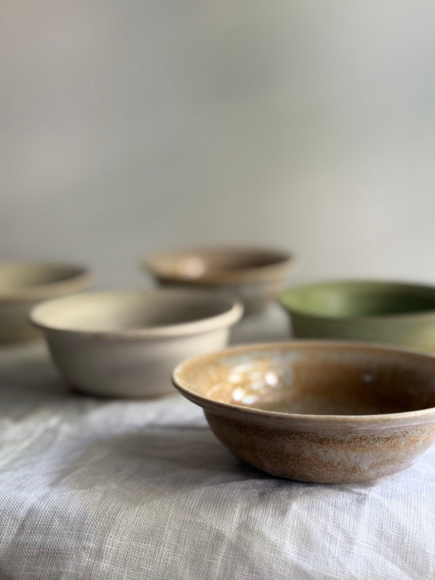 Wheel Thrown Fruit Bowl- Set of 6- Multicolour