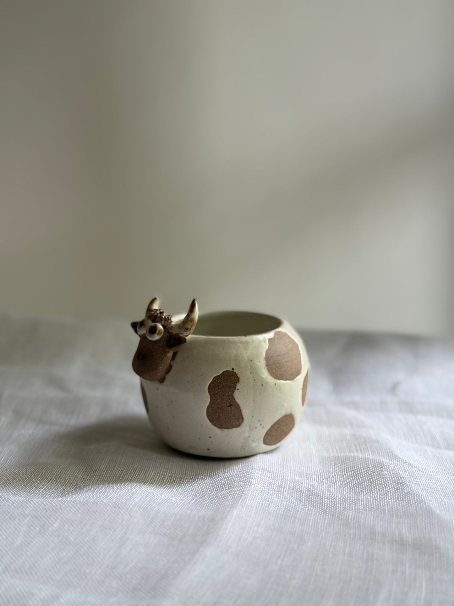 Little Cow Holder- Wheel-Thrown + Sculpted- Taiwan Series