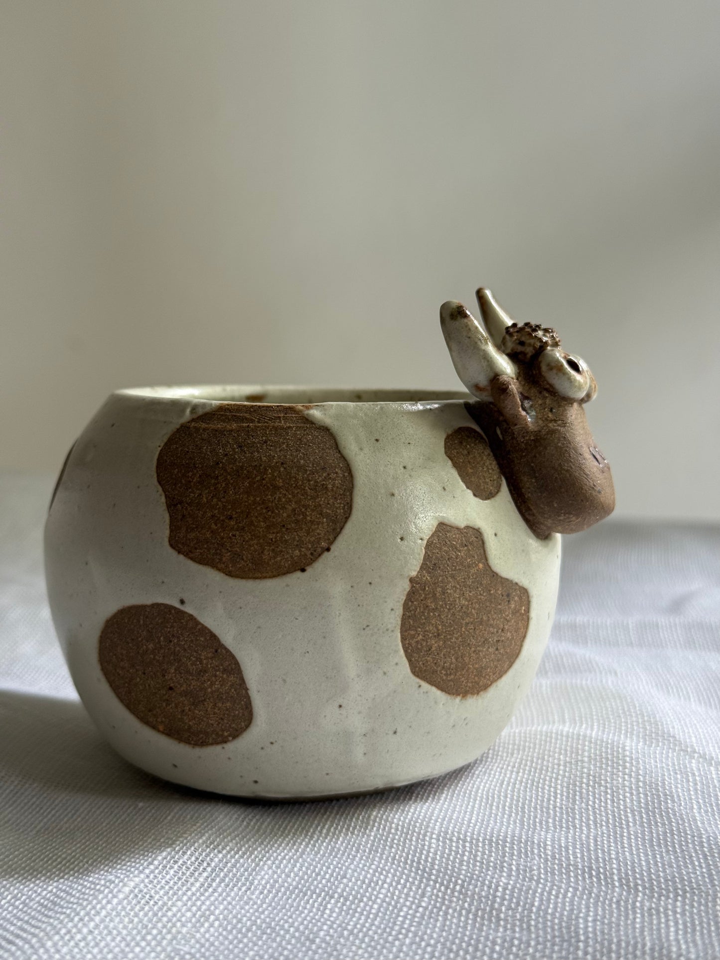 Little Cow Holder- Wheel-Thrown + Sculpted- Taiwan Series