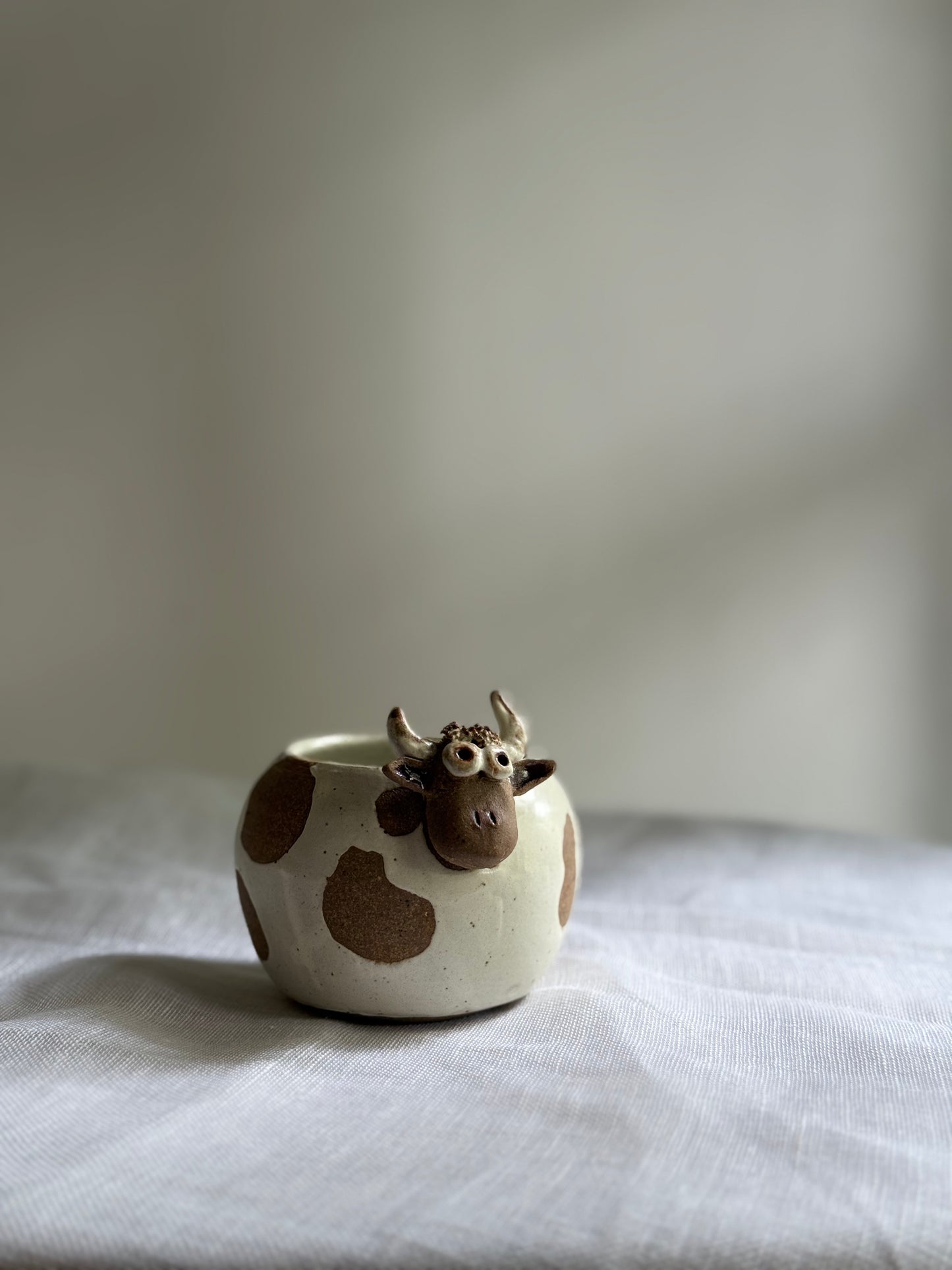 Little Cow Holder- Wheel-Thrown + Sculpted- Taiwan Series