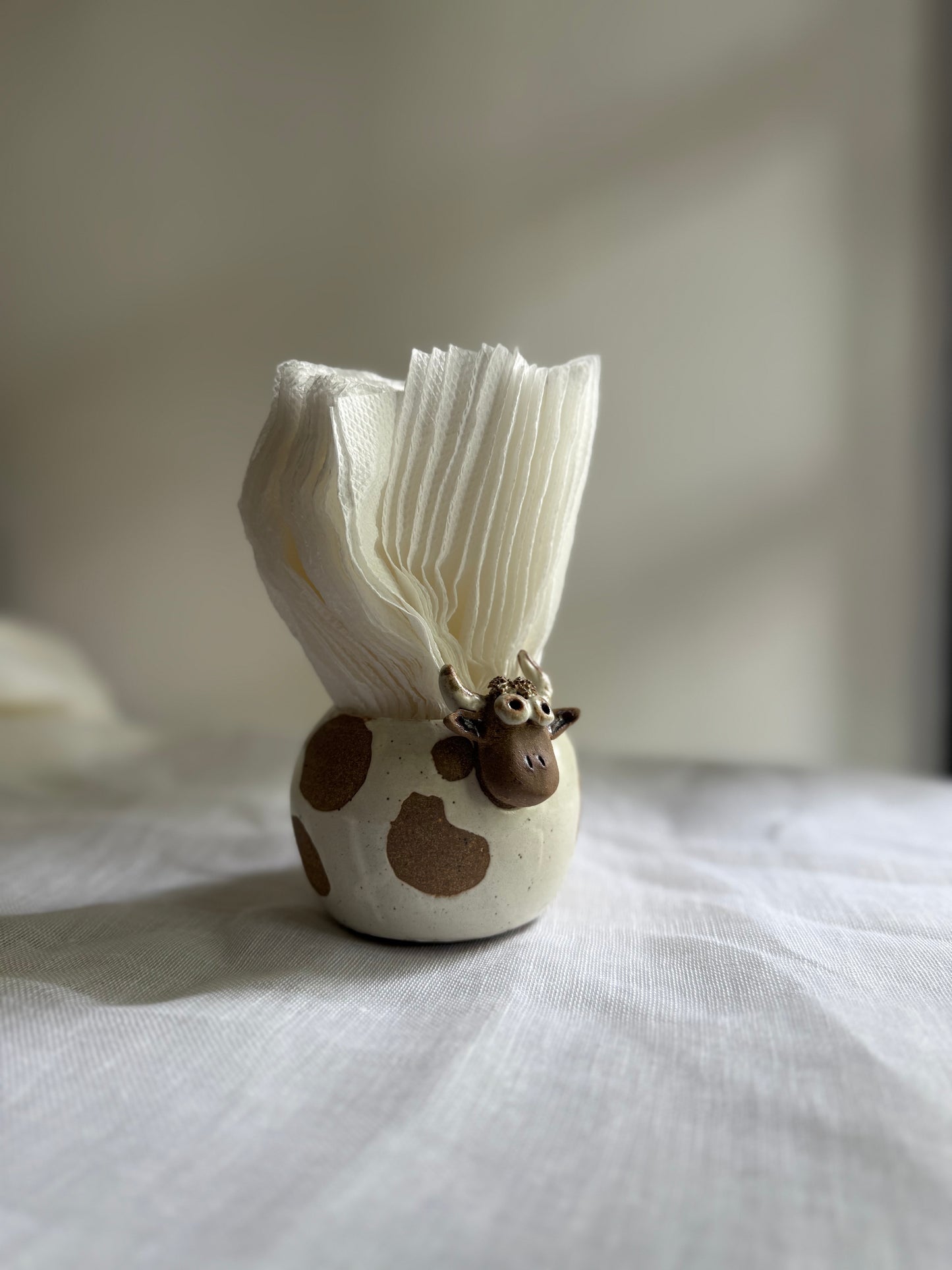 Little Cow Holder- Wheel-Thrown + Sculpted- Taiwan Series