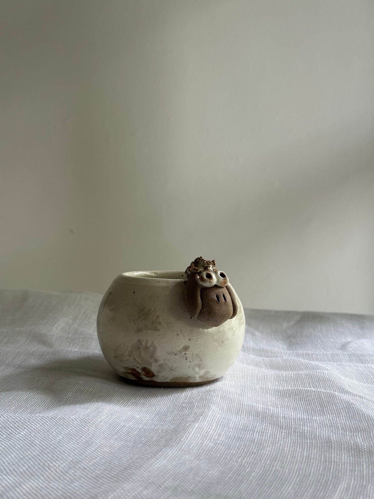 Little Sheep Holder- Wheel-Thrown + Sculpted- Taiwan Series