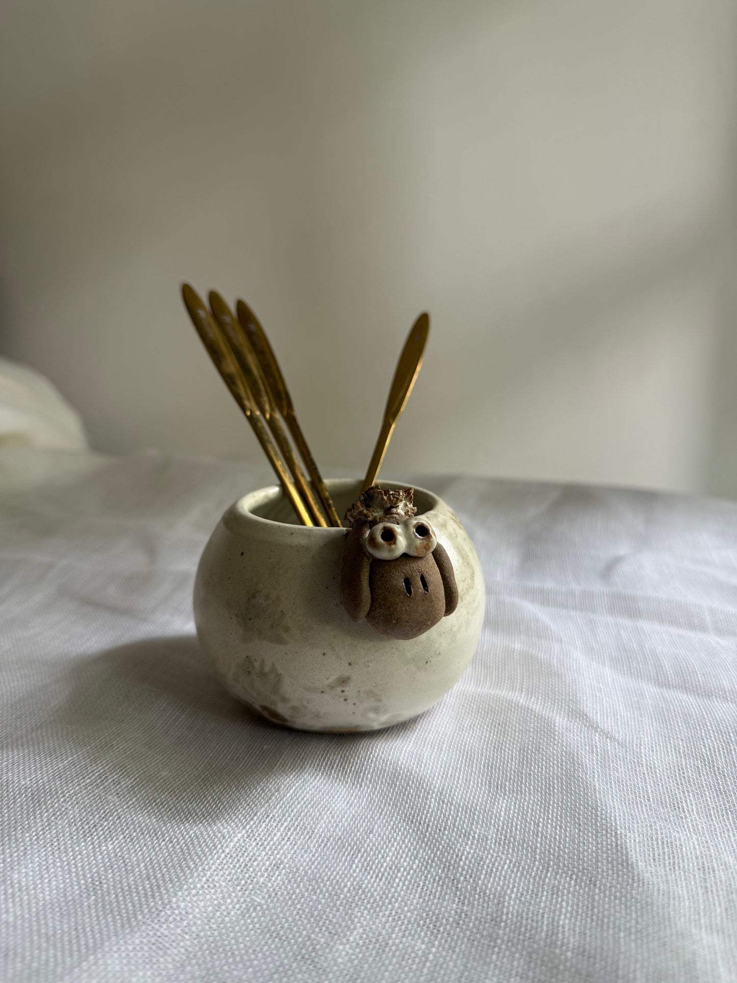 Little Sheep Holder- Wheel-Thrown + Sculpted- Taiwan Series