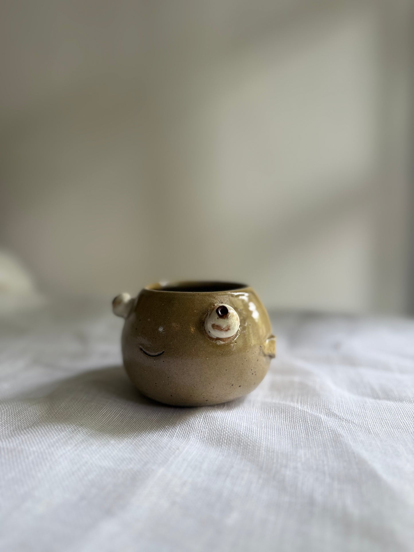Nerdy Fish Holder- Wheel-Thrown + Sculpted- Taiwan Series