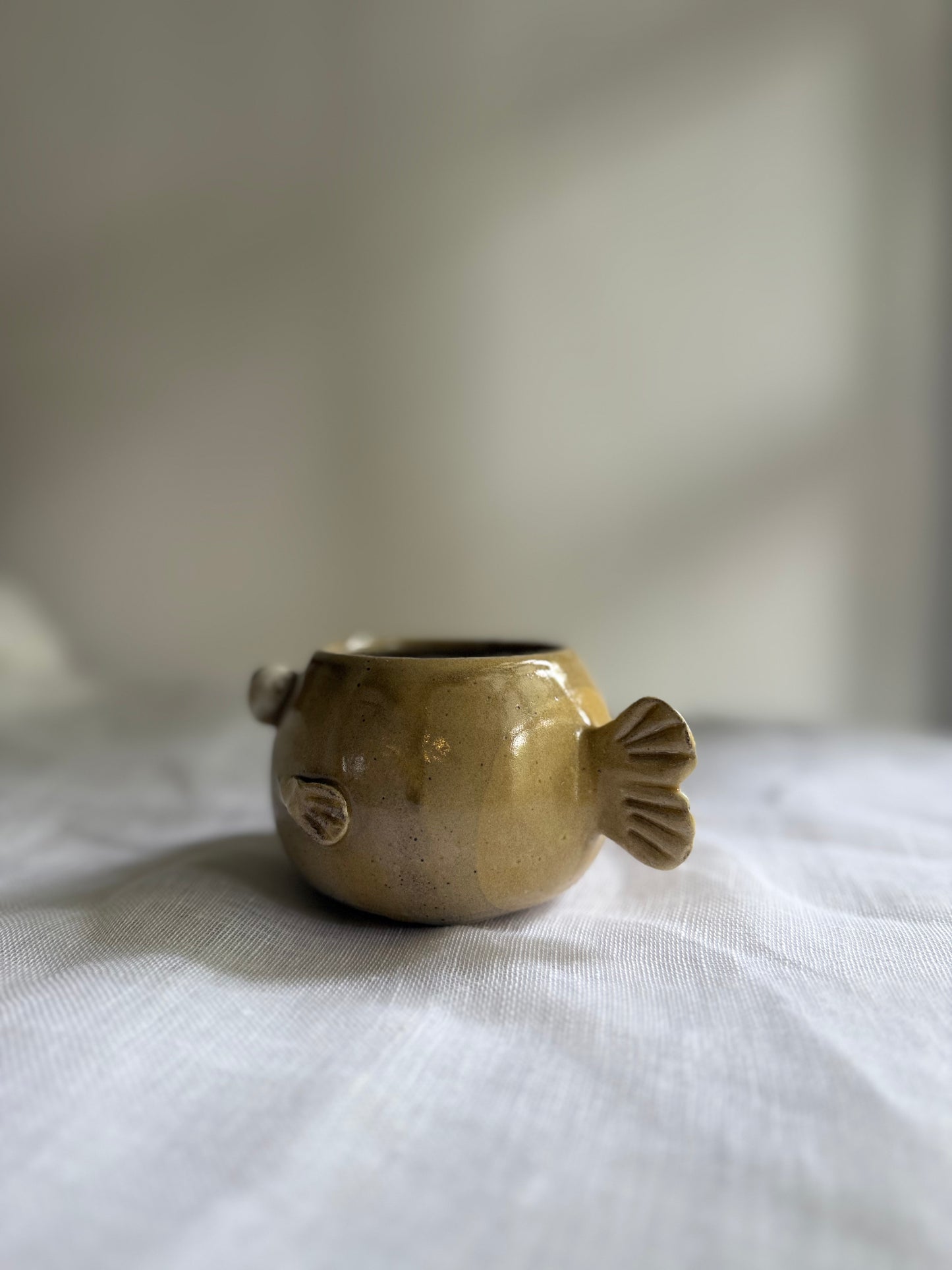 Nerdy Fish Holder- Wheel-Thrown + Sculpted- Taiwan Series