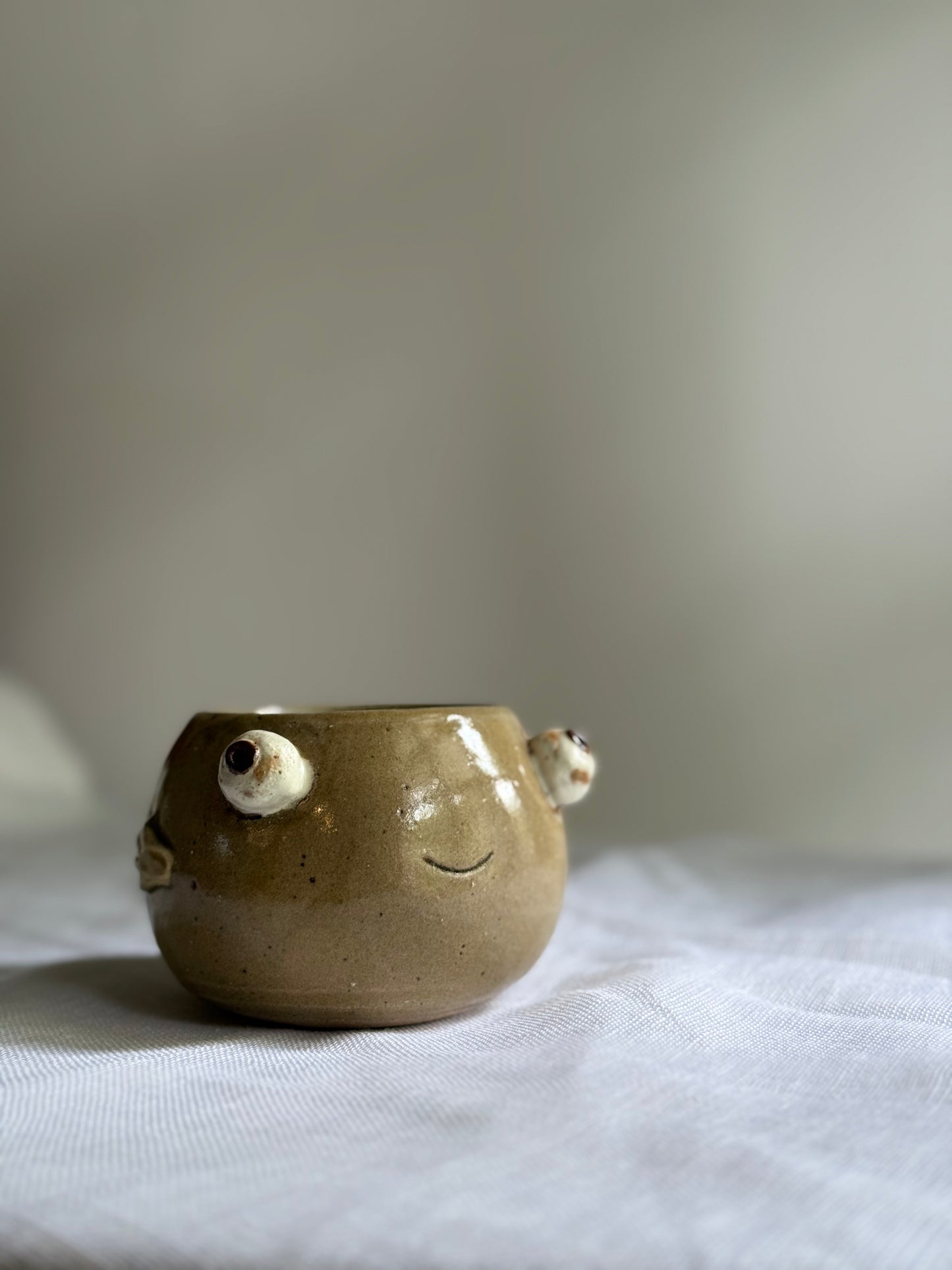 Nerdy Fish Holder- Wheel-Thrown + Sculpted- Taiwan Series