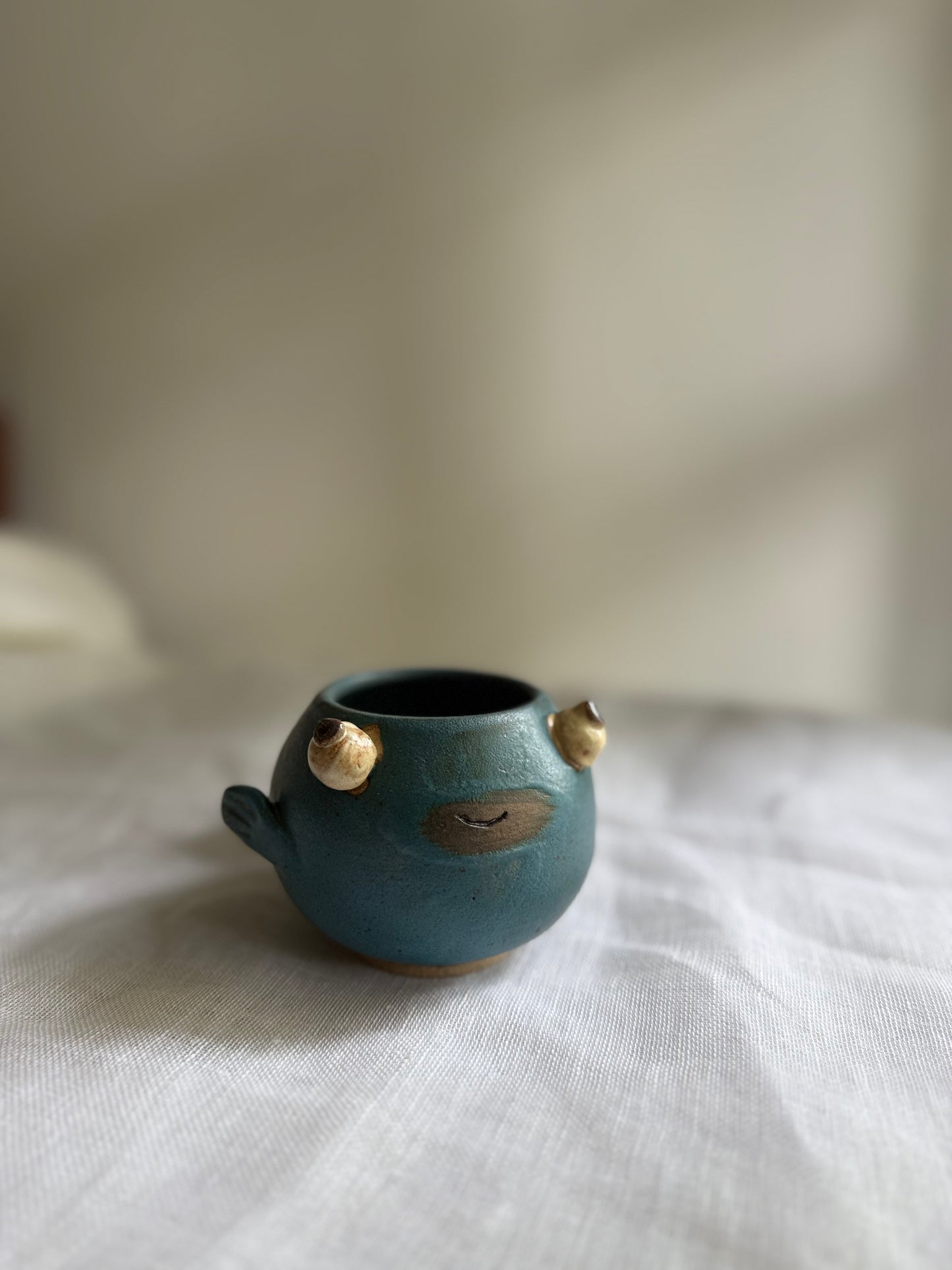 Nerdy Fish Holder- Wheel-Thrown + Sculpted- Taiwan Series