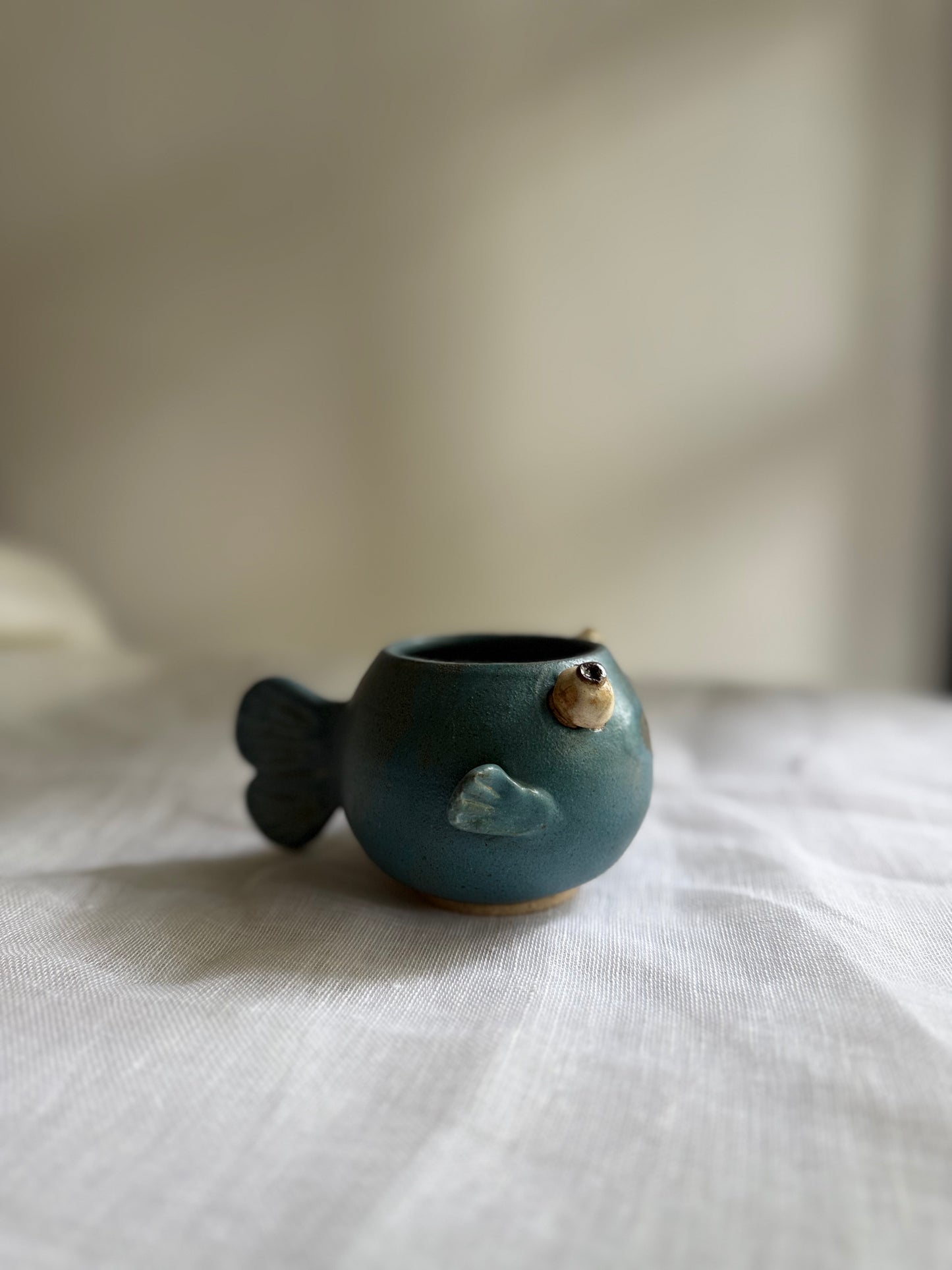 Nerdy Fish Holder- Wheel-Thrown + Sculpted- Taiwan Series