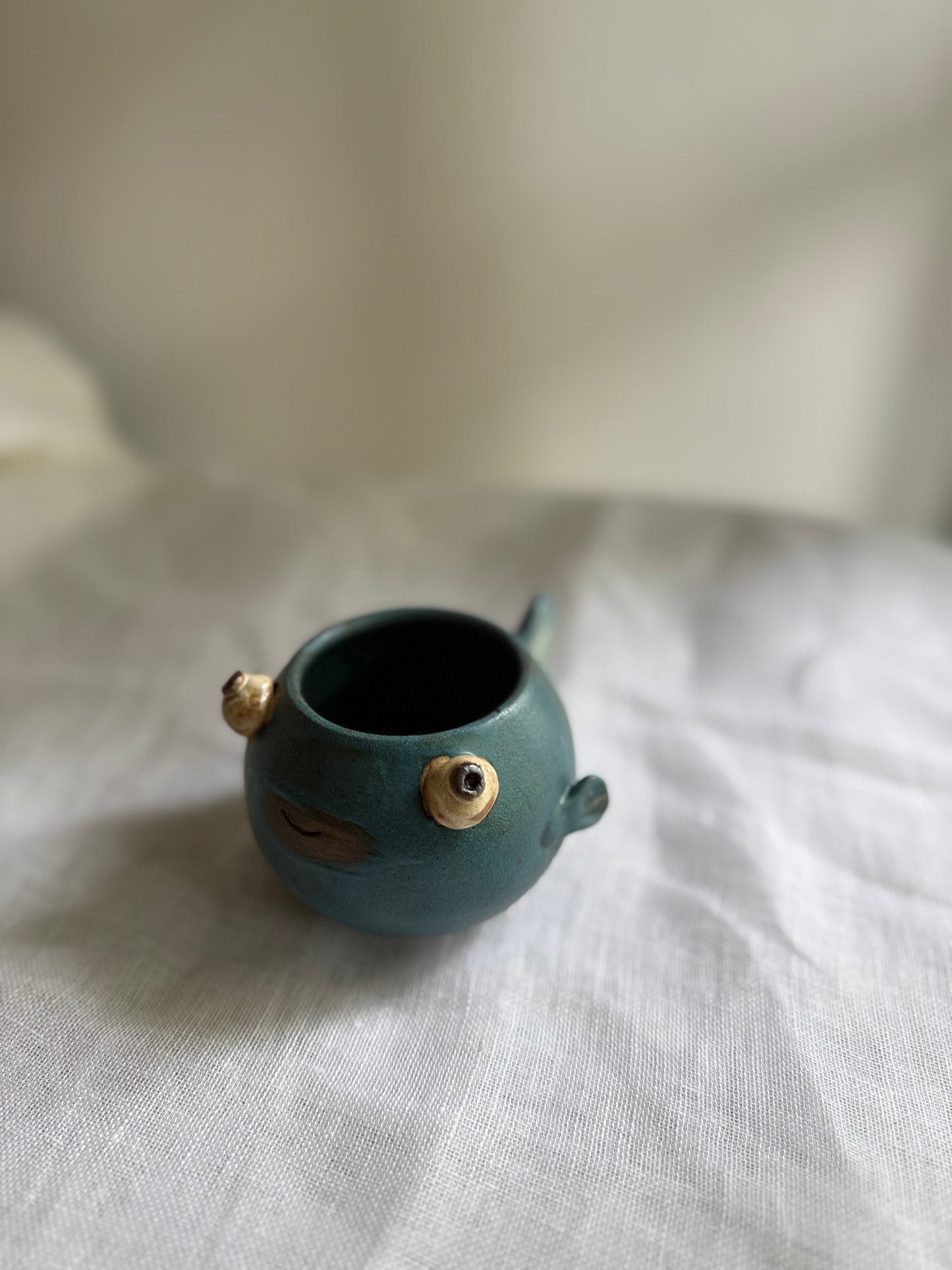Nerdy Fish Holder- Wheel-Thrown + Sculpted- Taiwan Series