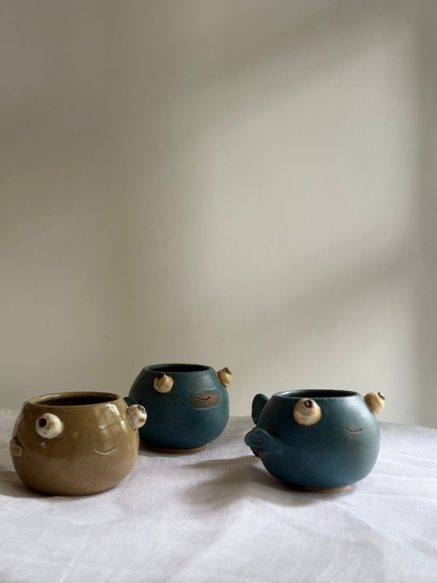 Nerdy Fish Holder- Wheel-Thrown + Sculpted- Taiwan Series