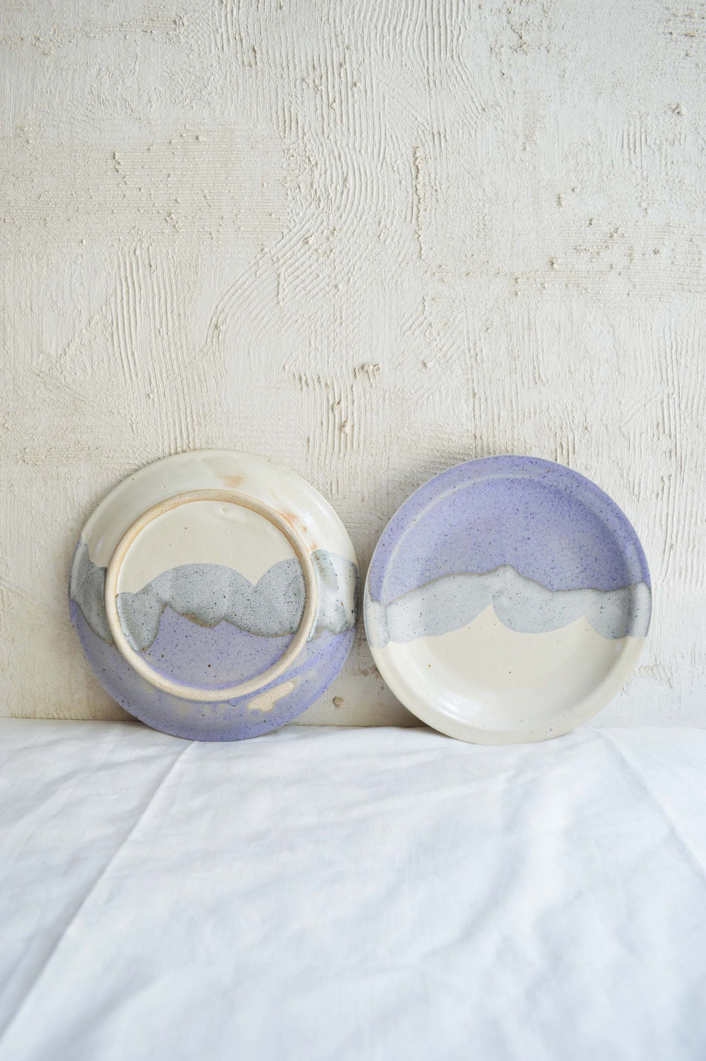 Quarter Plate 7.5"- Half n Half- Set of 2