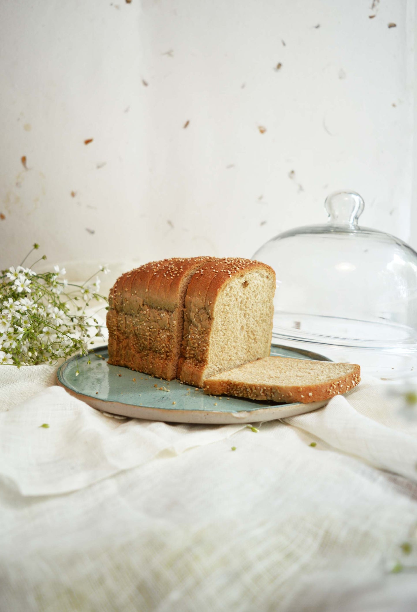 Glass & Ceramic Bread Cloche- Large