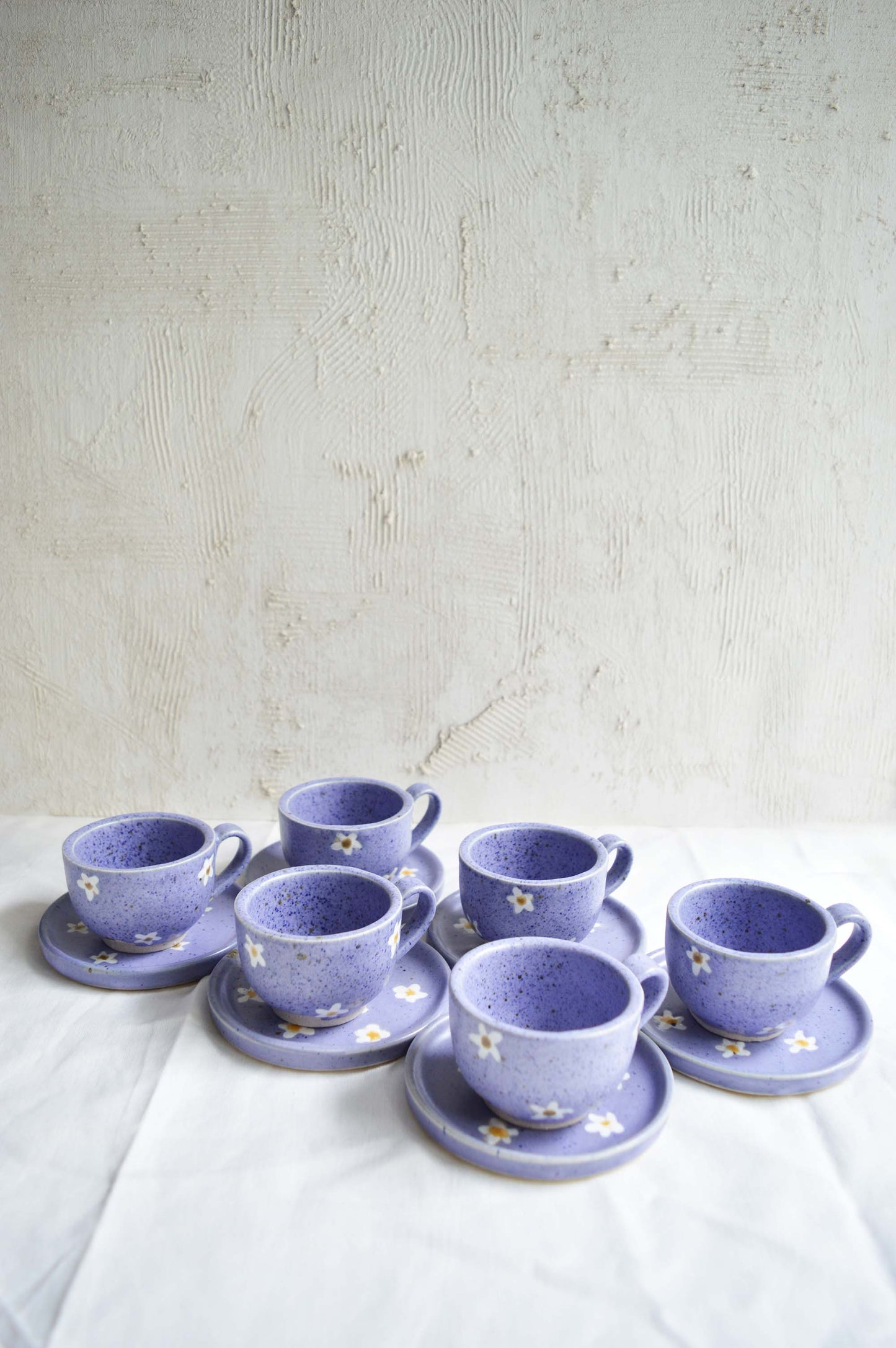Teacup and Saucer- Daisy- Set of 4