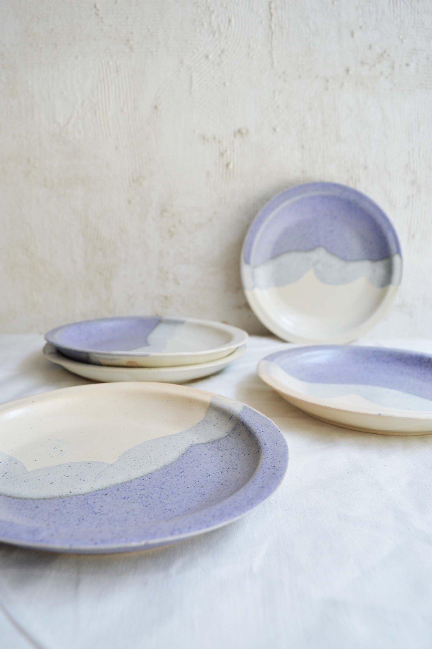 Quarter Plate 7.5"- Half n Half- Set of 2