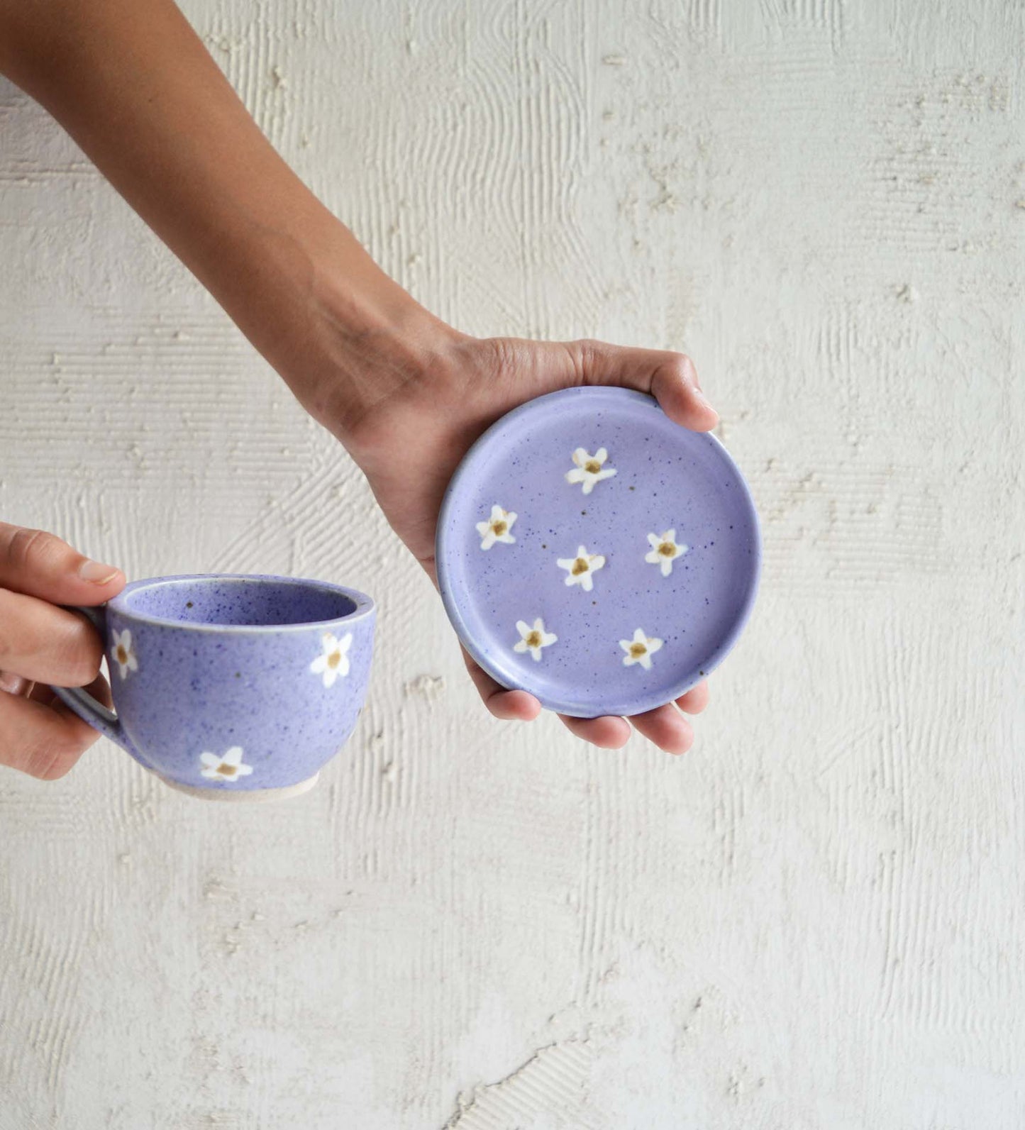 Teacup and Saucer- Daisy- Set of 4
