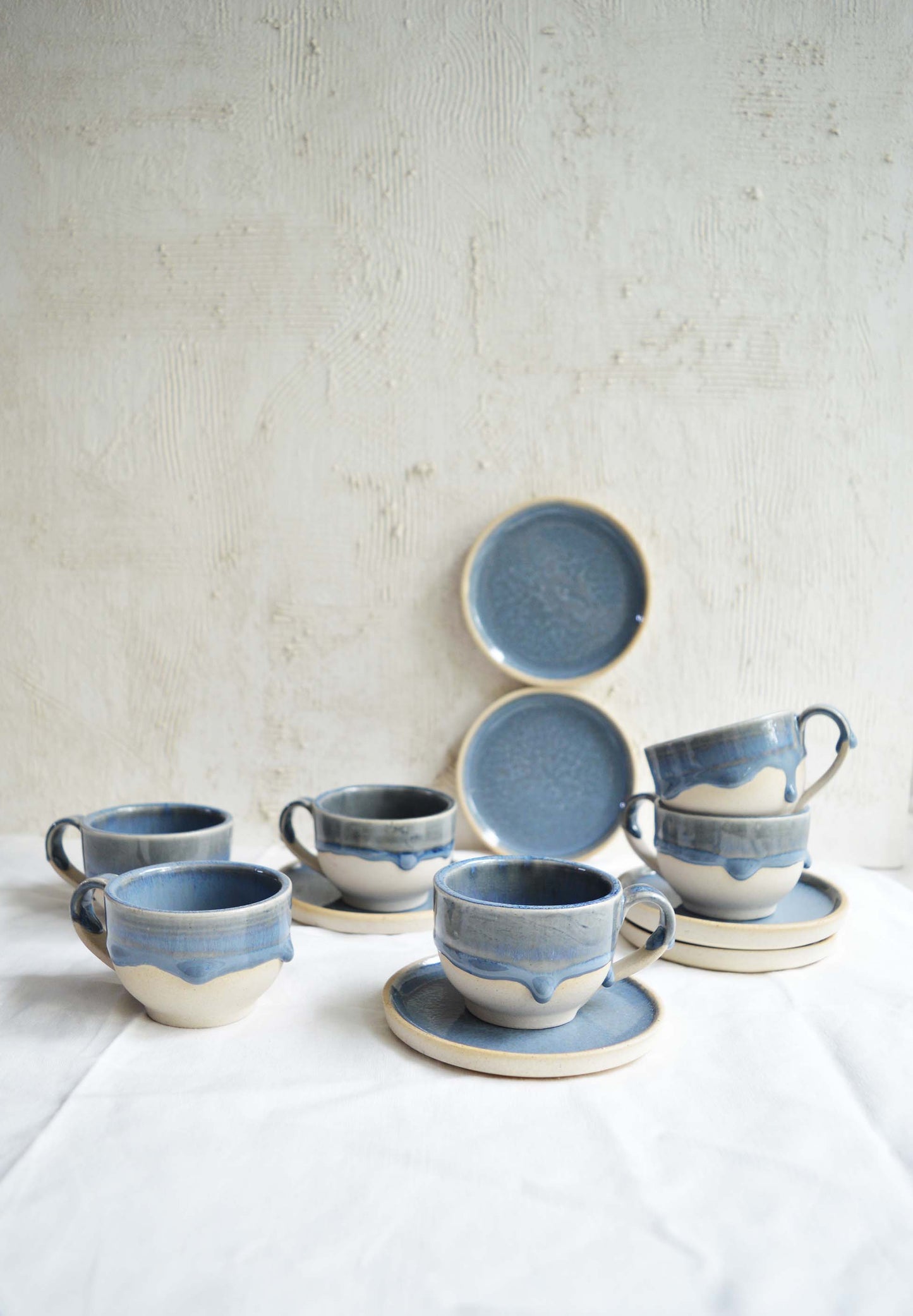 Teacup and Saucer- Indian Teal- Set of 4