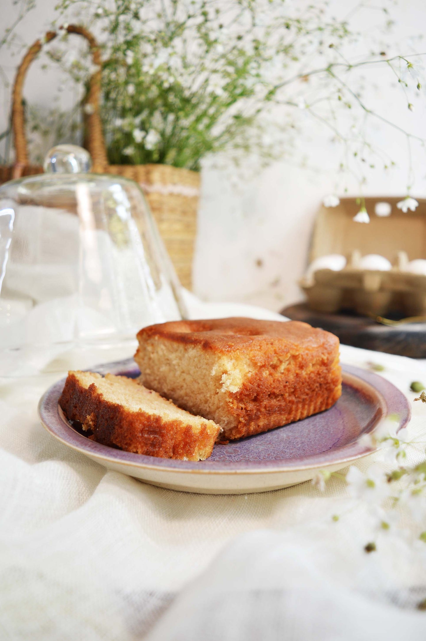 Glass & Ceramic Cake Cloche- Medium