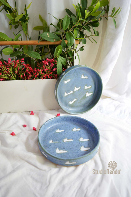 Cake Plate- Cloud 9- Set of 2