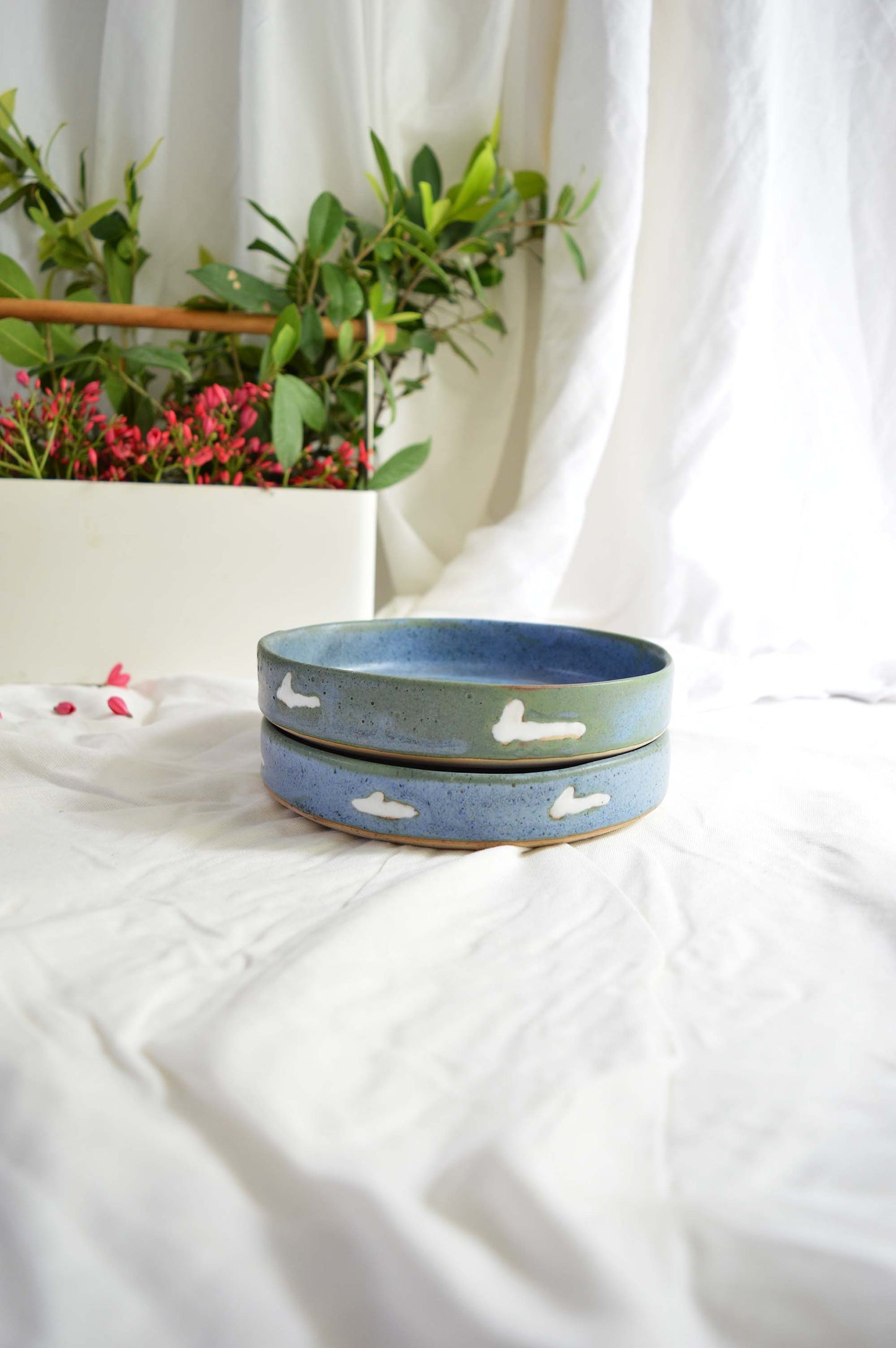 Cake Plate- Cloud 9- Set of 2