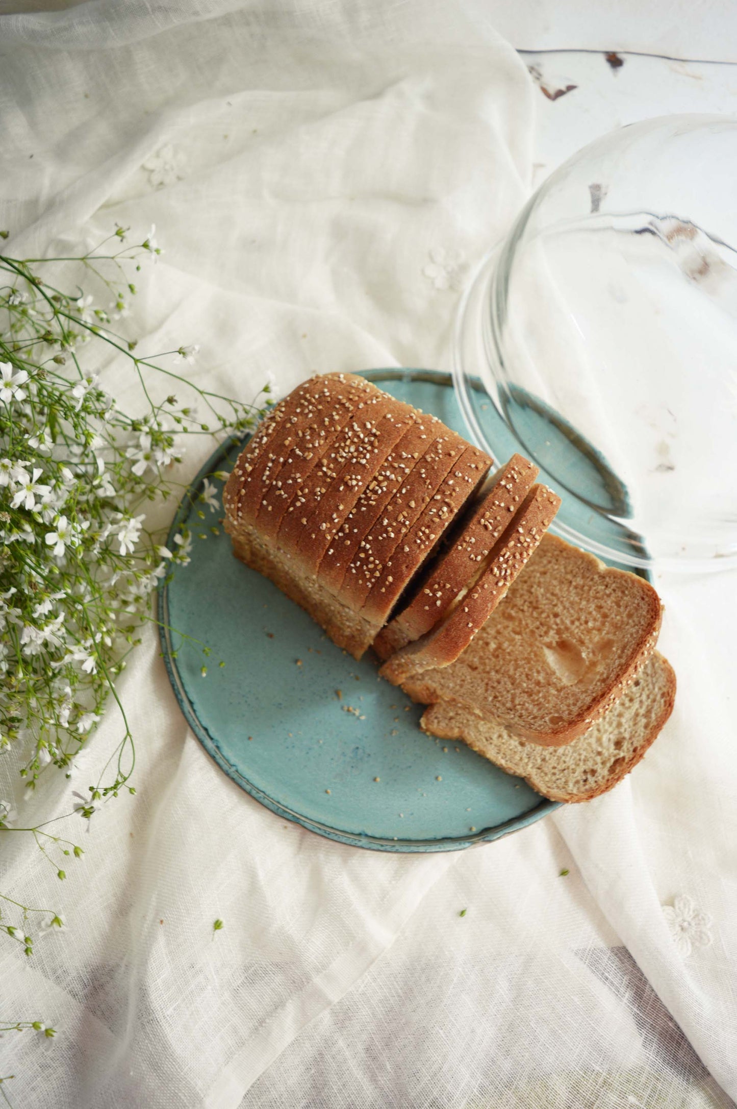 Glass & Ceramic Bread Cloche- Large