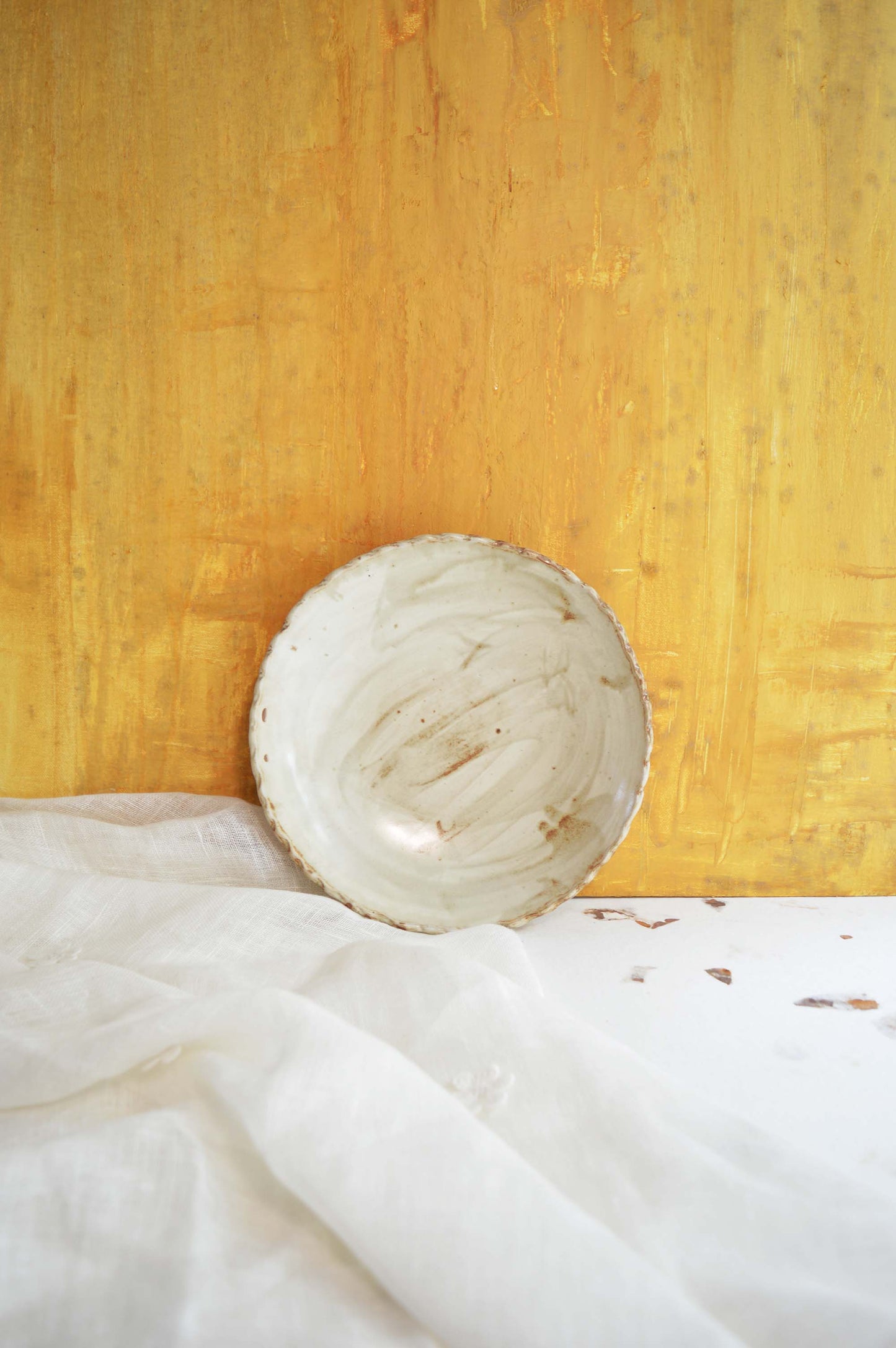 Light Shino- Dinner Bowl Plate